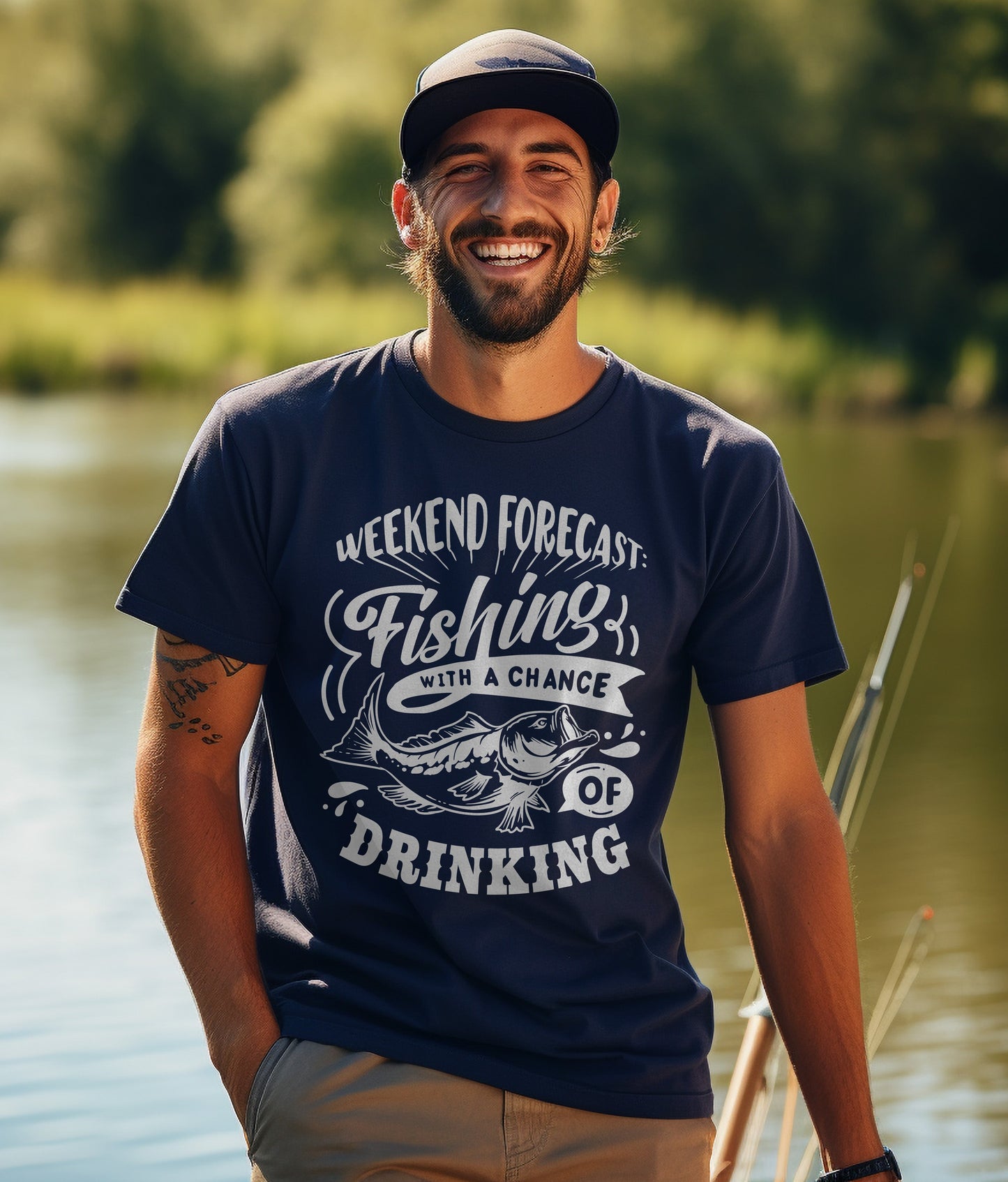 Weekend Forecast 100% Fishing T Shirt