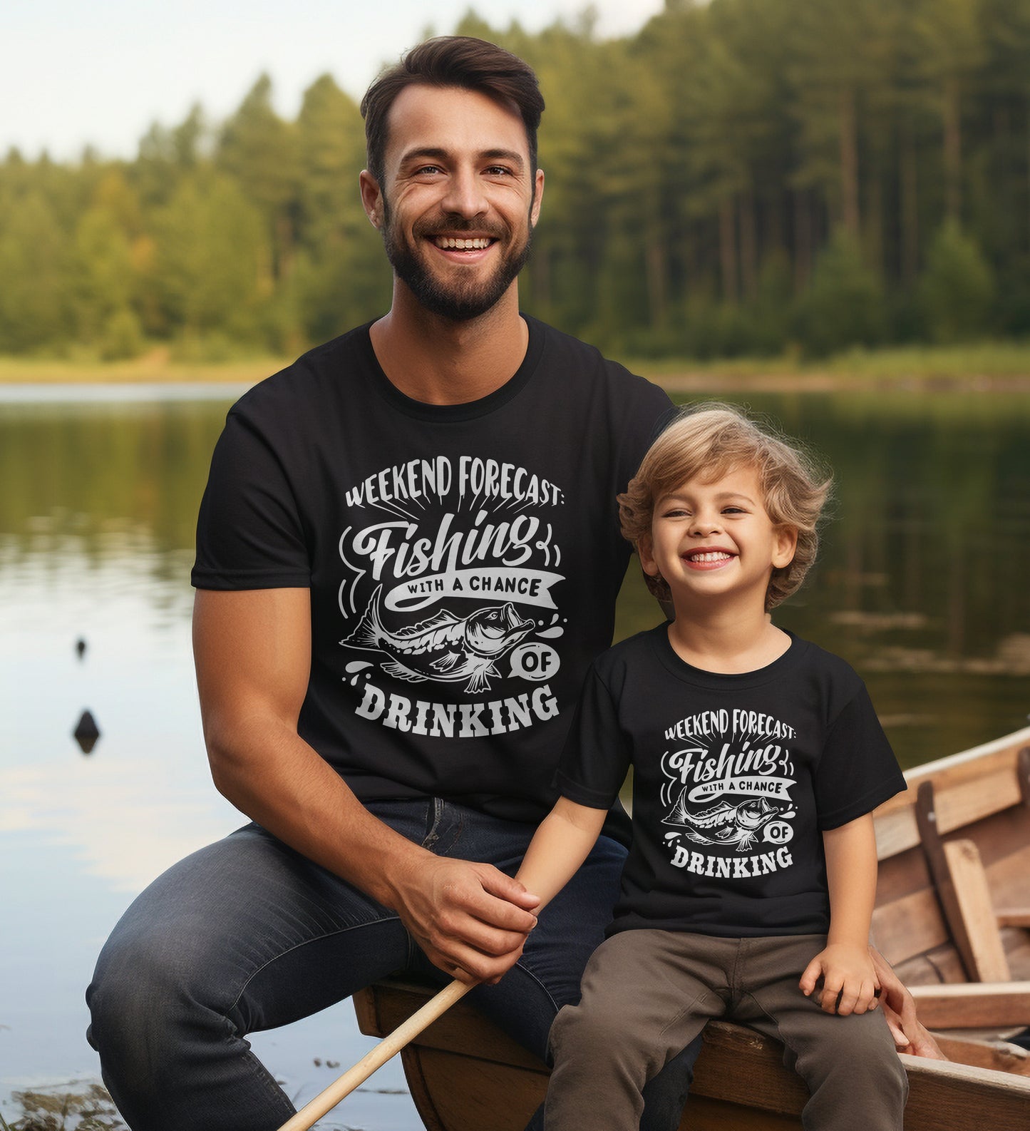 Weekend Forecast 100% Fishing T Shirt