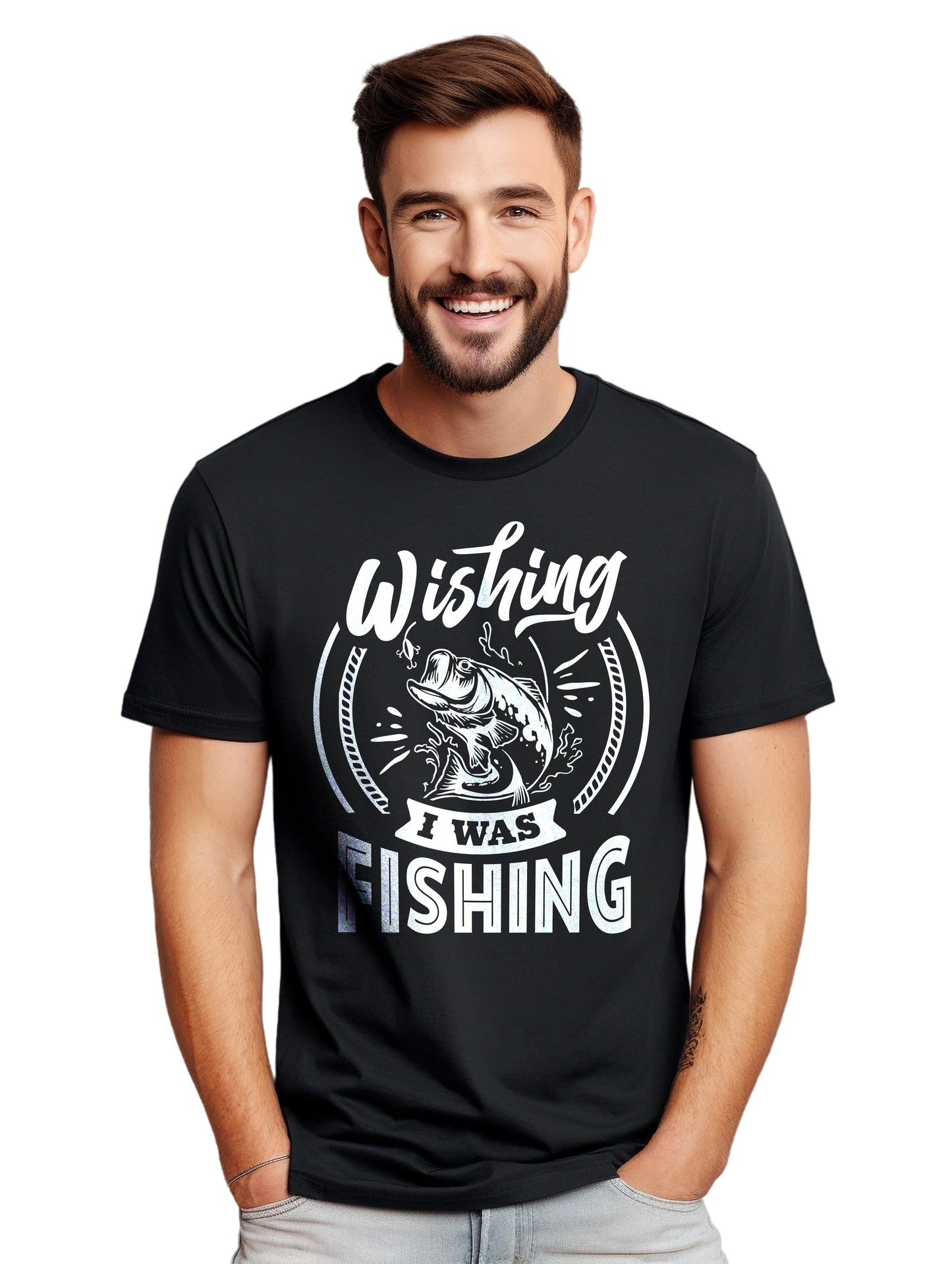 Wishing I Was Fishing TShirt T-Shirt