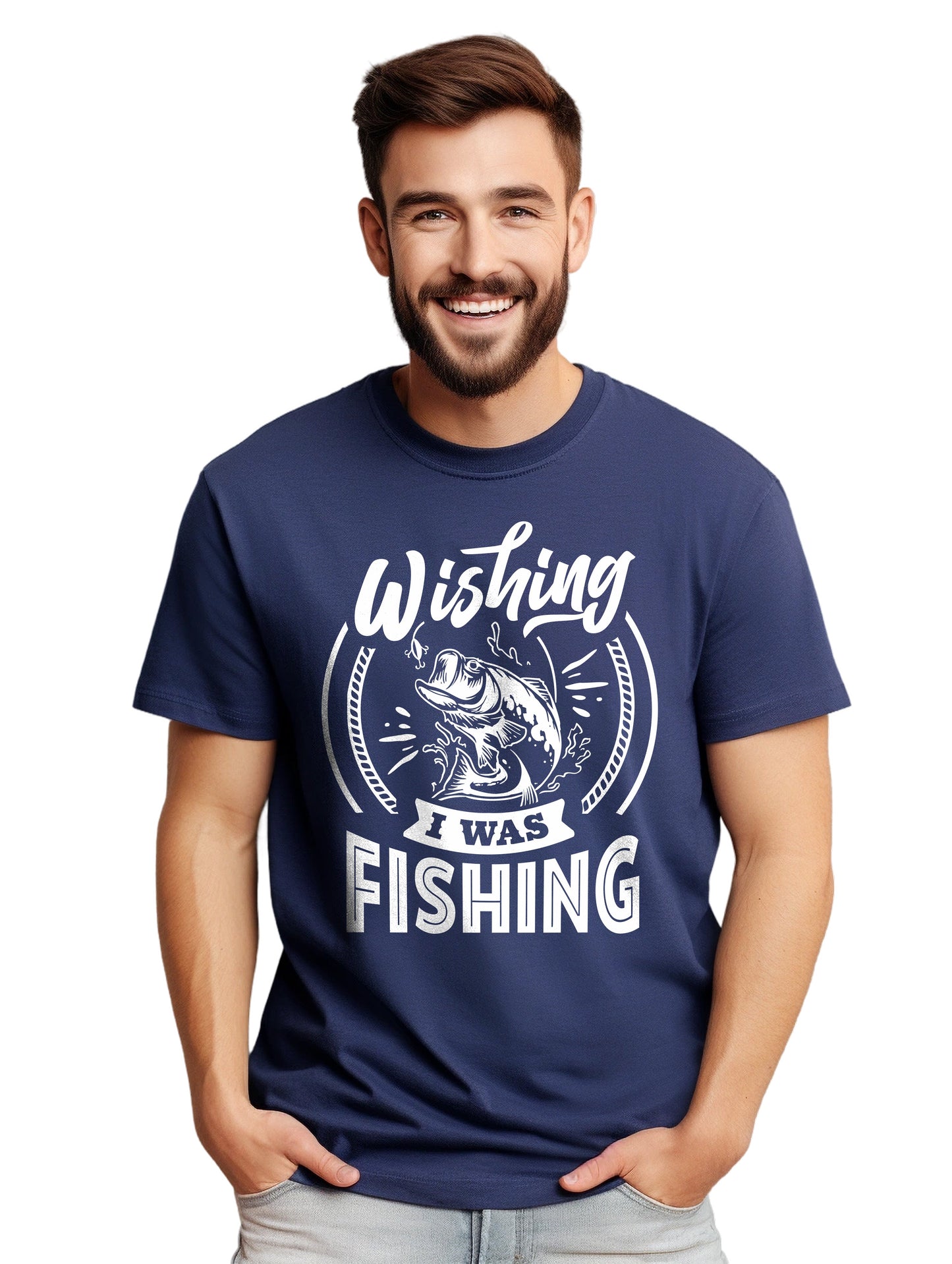 Wishing I Was Fishing TShirt T-Shirt
