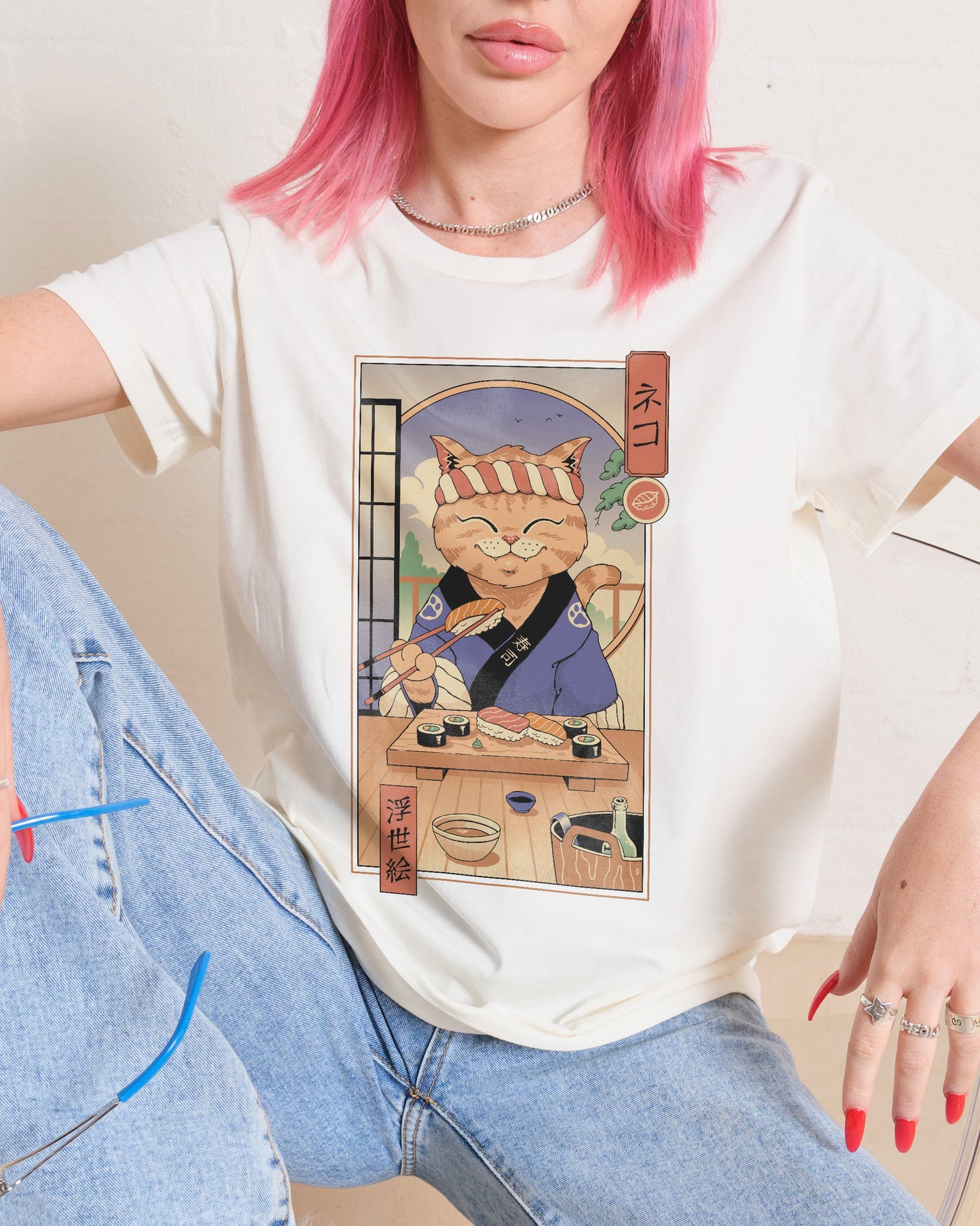 Sushi Cat in Edo Women's Tee