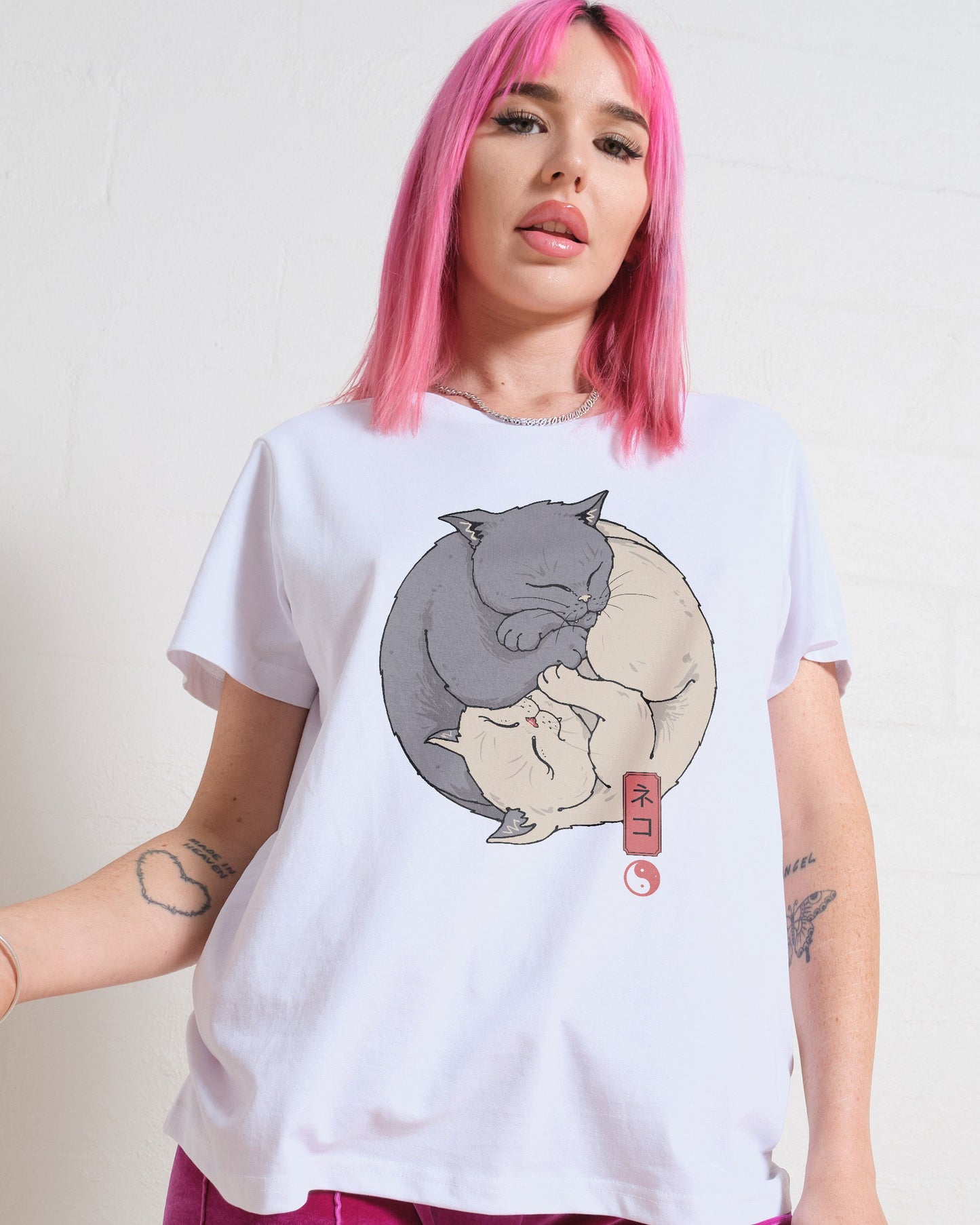 Yin Yang Cats Women's Tee