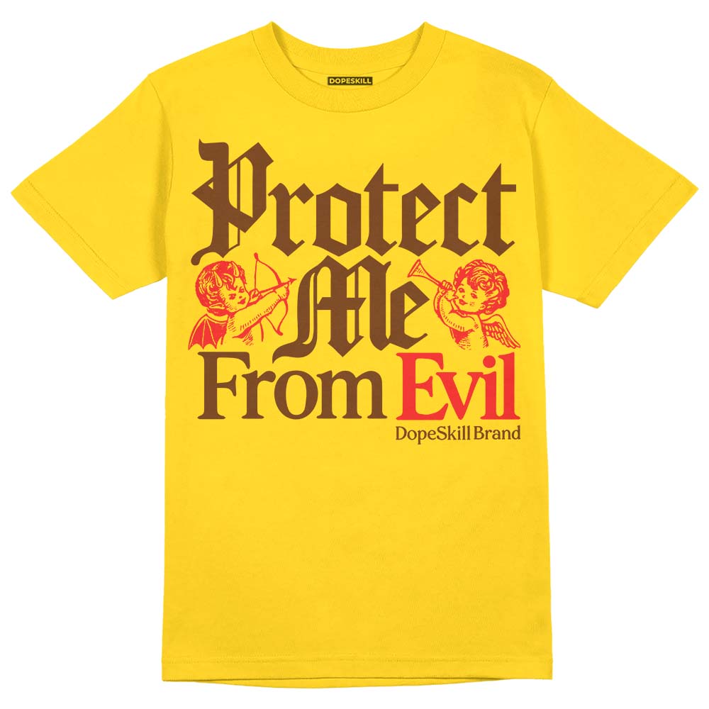 Yellow Collection DopeSkill Gold T-shirt Protect Me From Evil Graphic