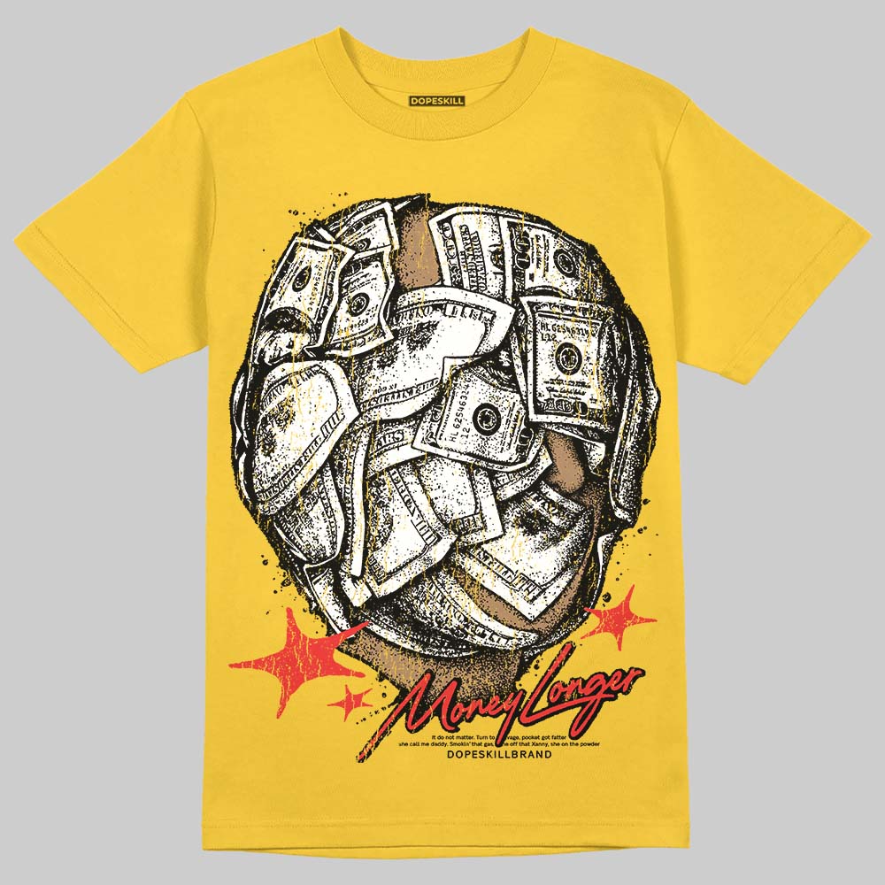 Yellow Collection DopeSkill T-Shirt Money Longer Graphic