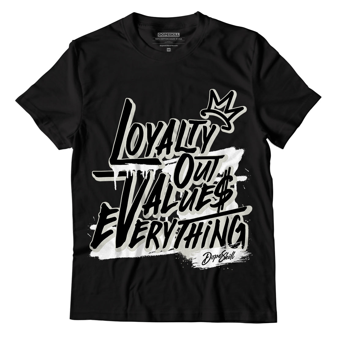 AJ 4 Military Black DopeSkill T-Shirt LOVE Graphic