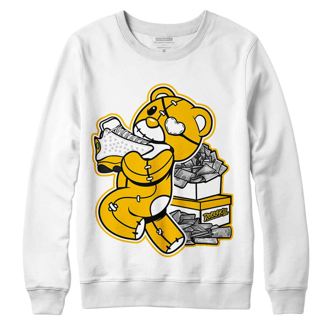 AJ 13 Del Sol DopeSkill Sweatshirt Bear Steals Sneaker Graphic
