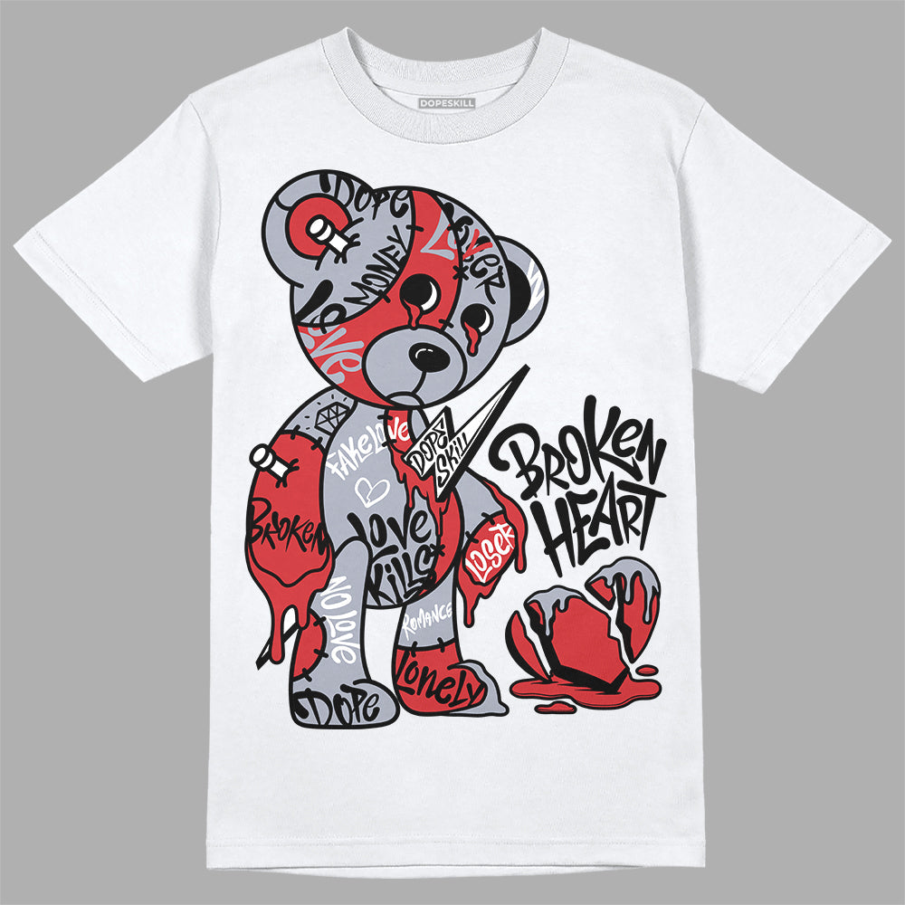 Bred Reimagined 4s DopeSkill T-Shirt Broken Heart Graphic