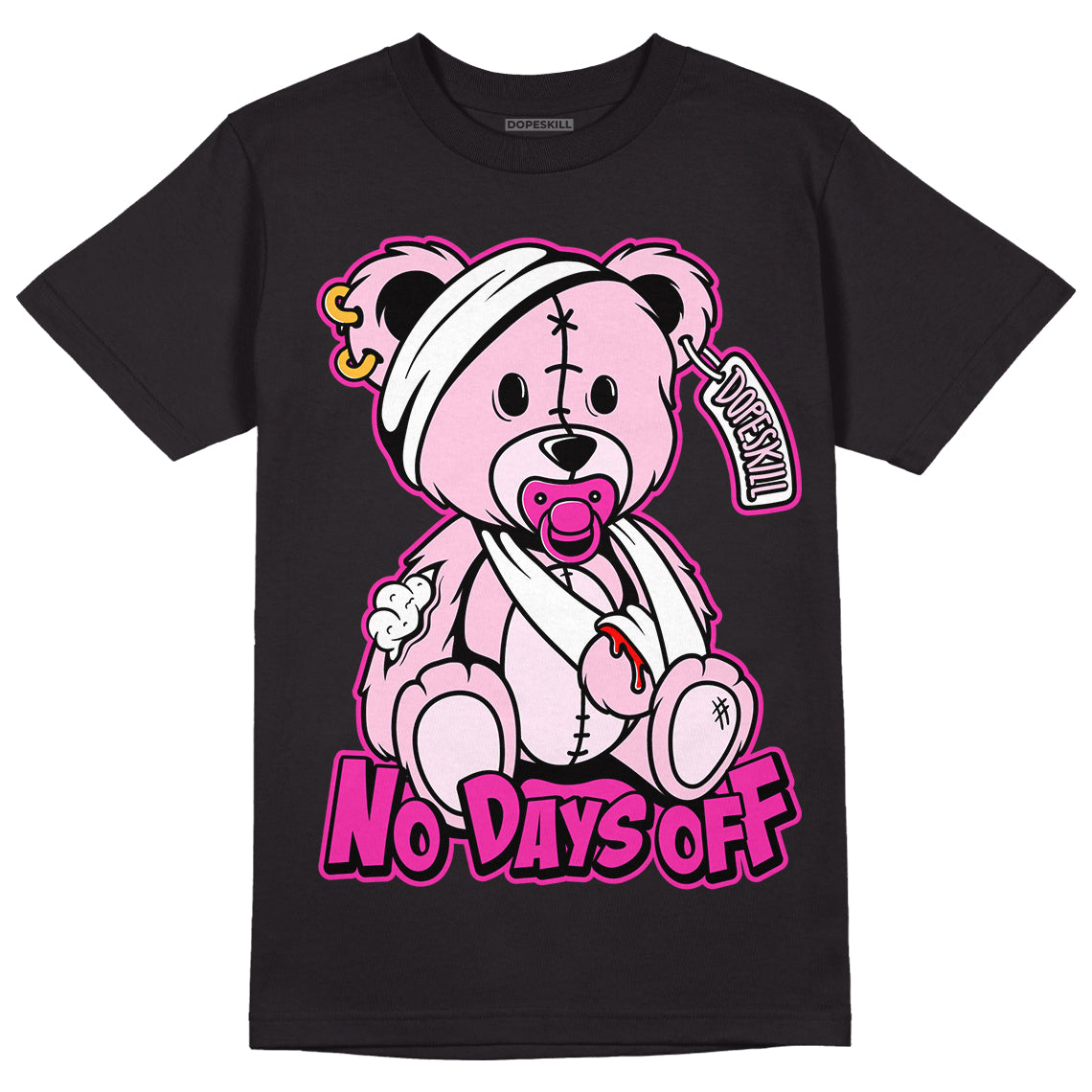 Triple Pink Dunk Low DopeSkill T-Shirt Hurt Bear Graphic