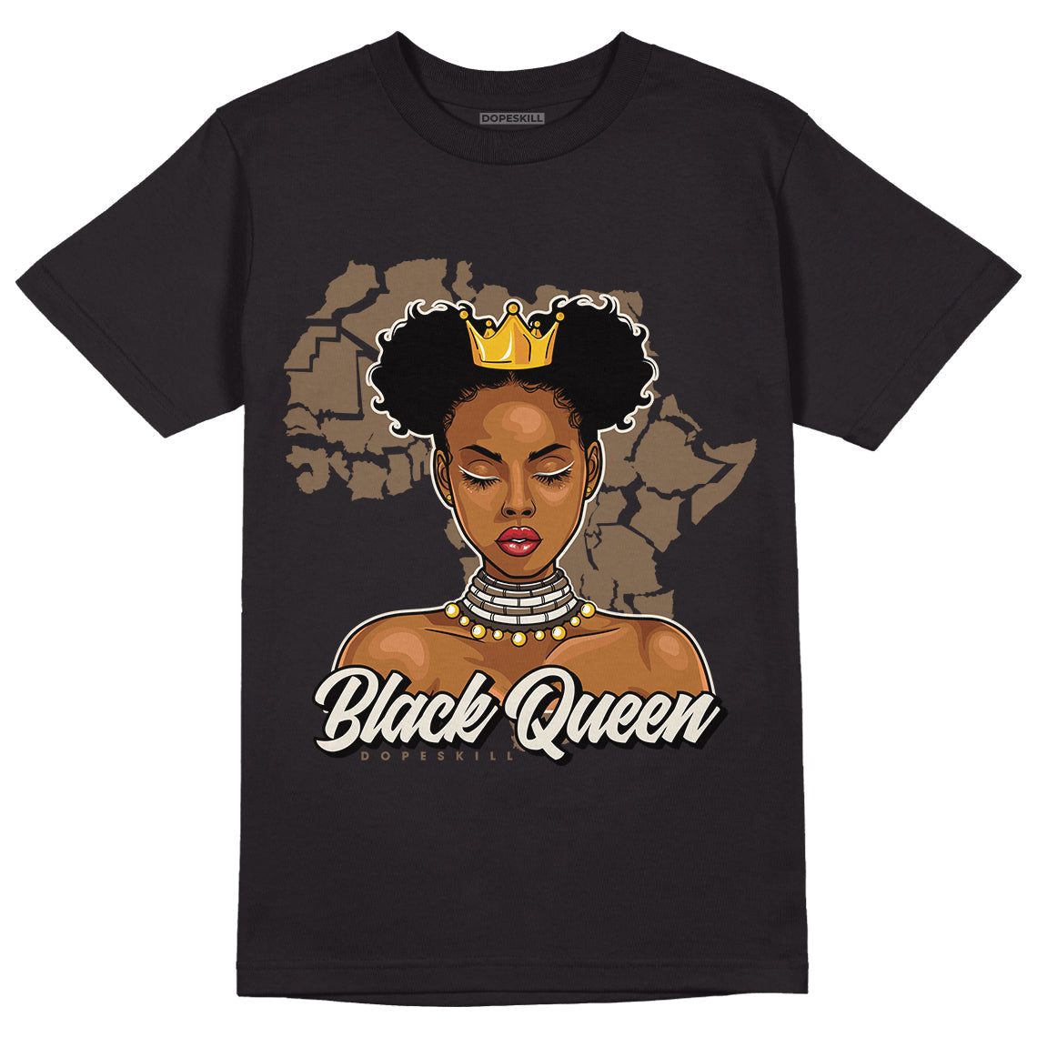 AJ 1 Low OG ‚ÄúReverse Mocha‚Äù DopeSkill T-Shirt Black Queen Graphic