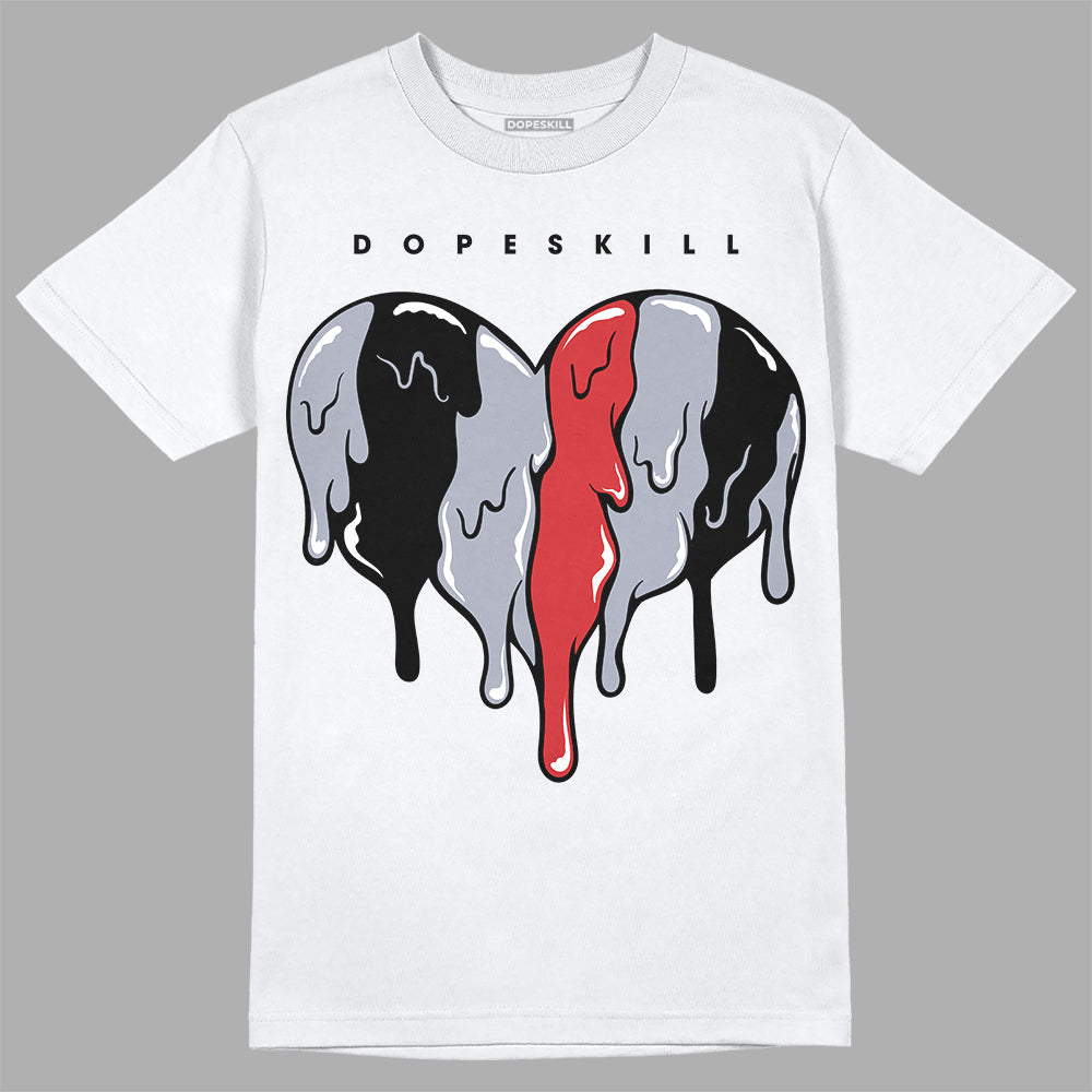 Bred Reimagined 4s DopeSkill T-Shirt Slime Drip Heart Graphic