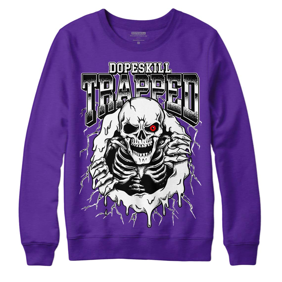 PURPLE Collection DopeSkill Purple Sweatshirt Trapped Halloween Graphic