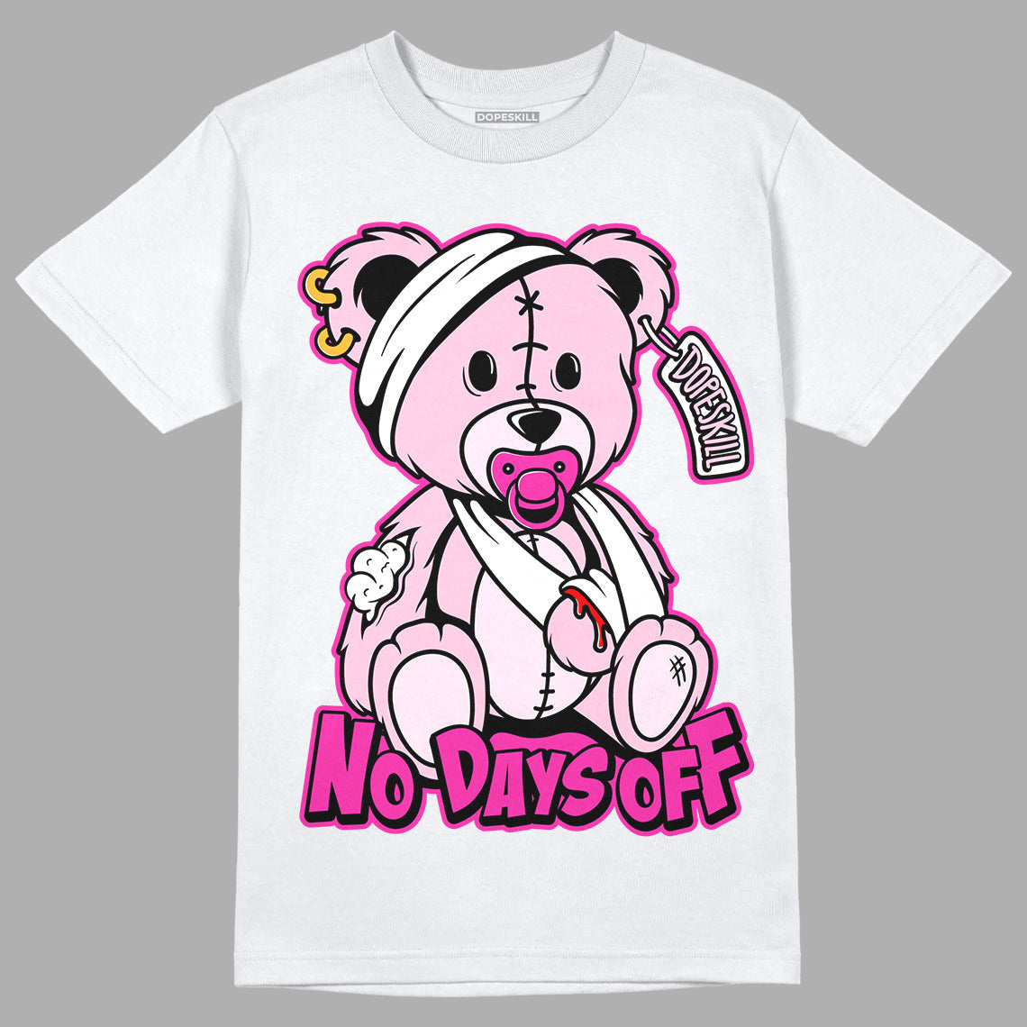 Triple Pink Dunk Low DopeSkill T-Shirt Hurt Bear Graphic