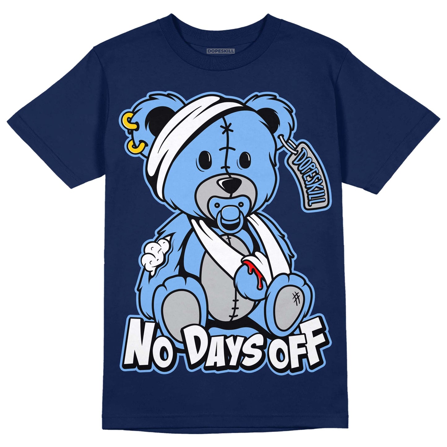 Midnight Navy 5s DopeSkill Navy T-Shirt Hurt Bear Graphic