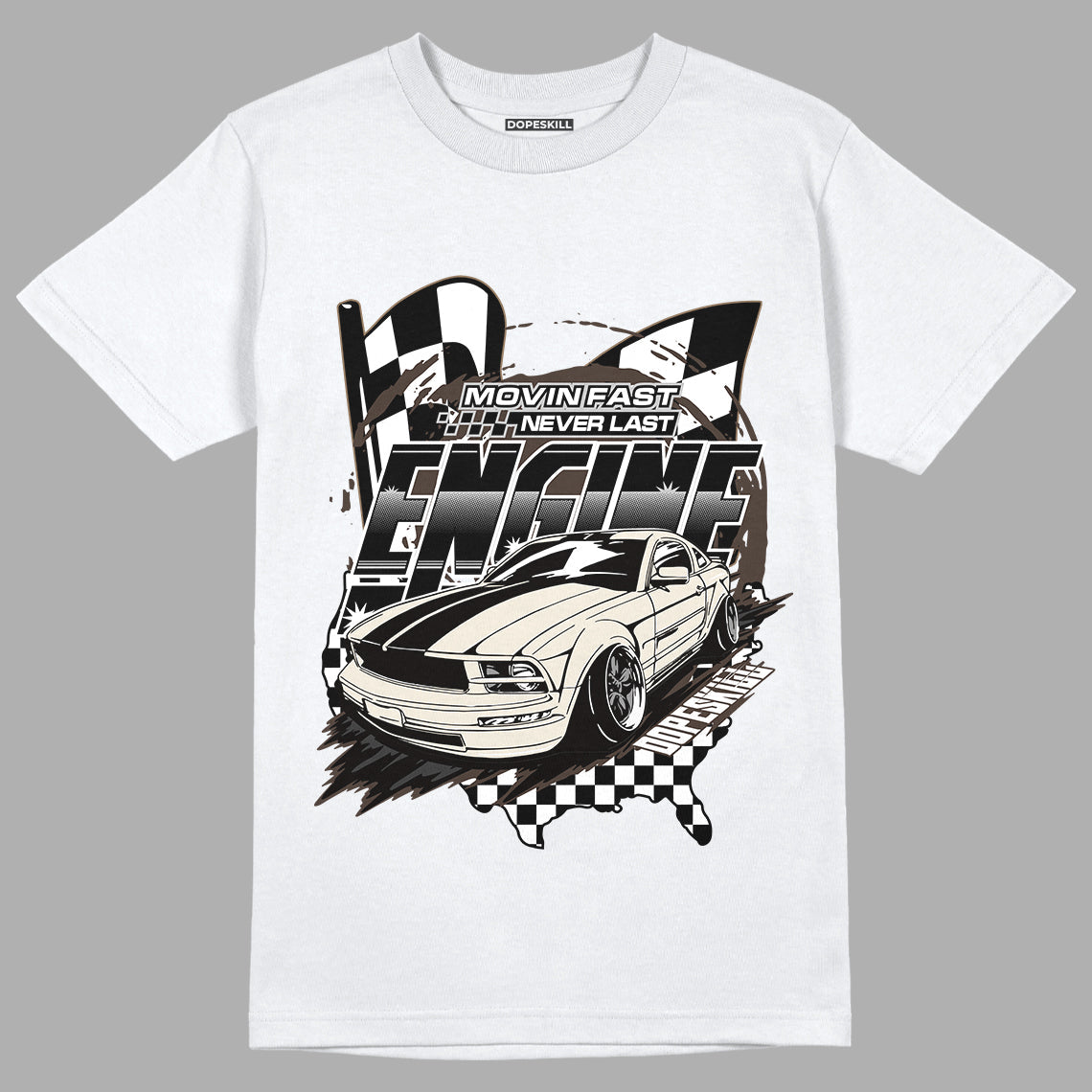 AJ 1 Low OG ‚ÄúReverse Mocha‚Äù DopeSkill T-Shirt ENGINE Tshirt Graphic
