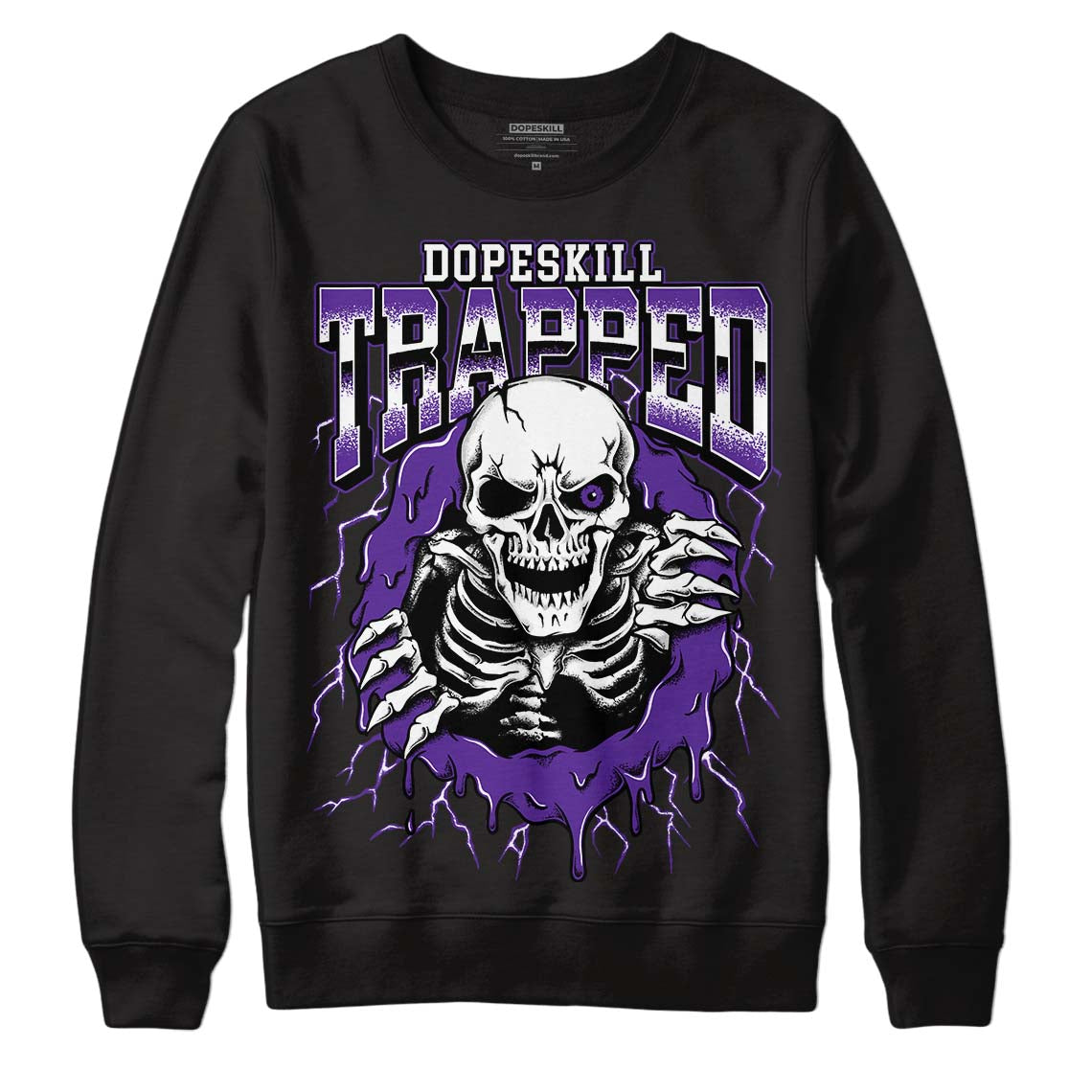 PURPLE Collection DopeSkill Sweatshirt Trapped Halloween Graphic