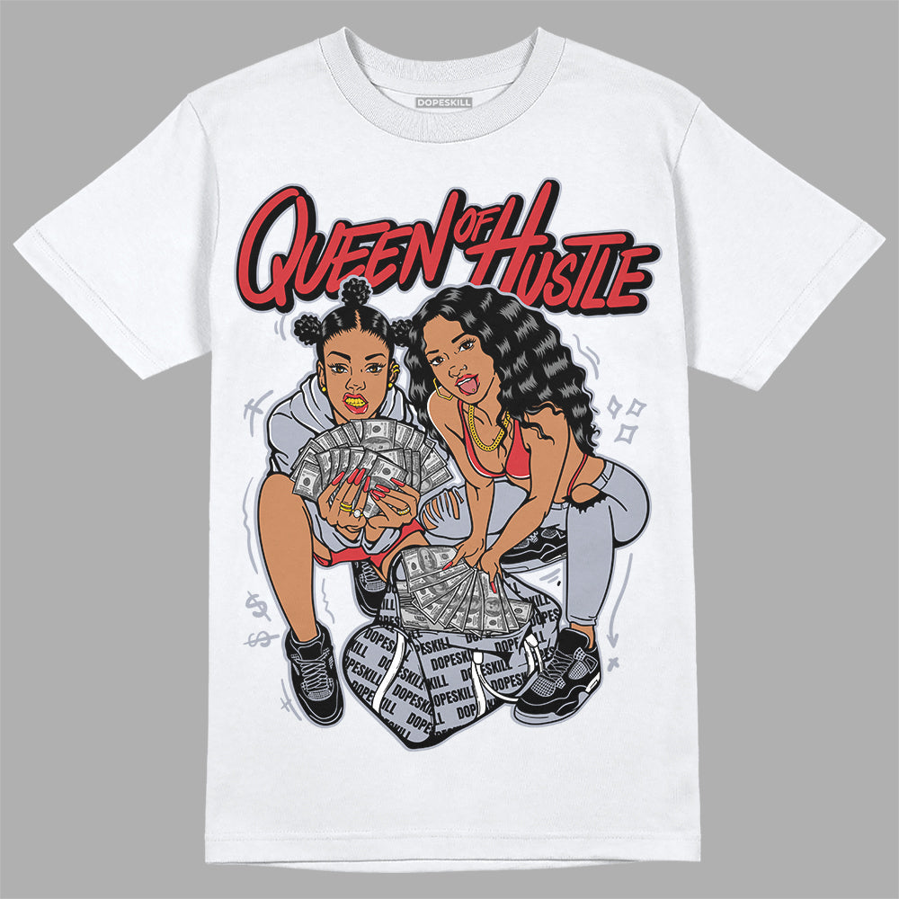 Bred Reimagined 4s DopeSkill T-Shirt Queen Of Hustle Graphic