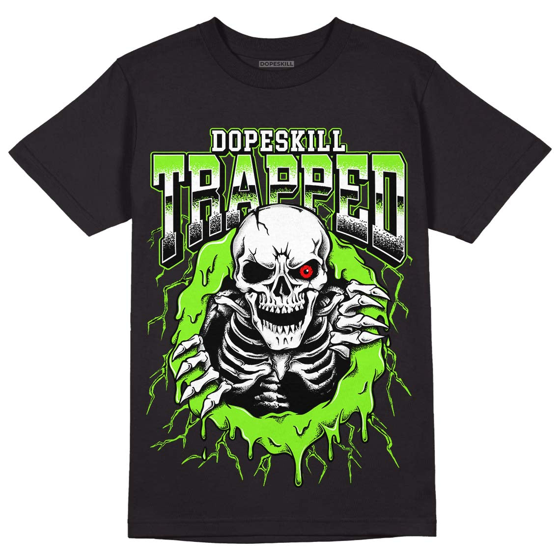 Neon Green Collection DopeSkill T-Shirt Trapped Halloween Graphic