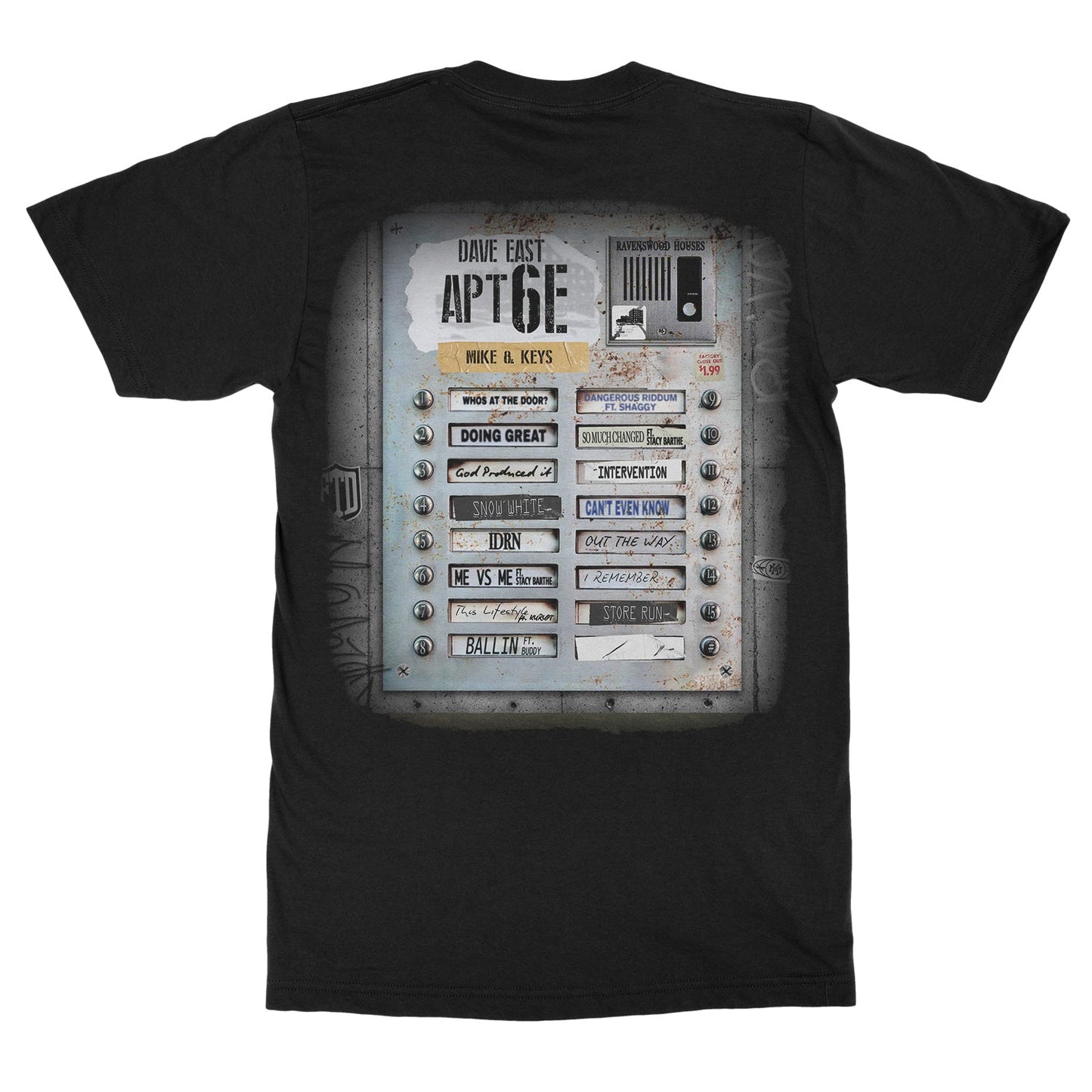 Dave East "Dave East ‚ÄúAPT 6E‚Äù album artwork T-Shirt" T-Shirt