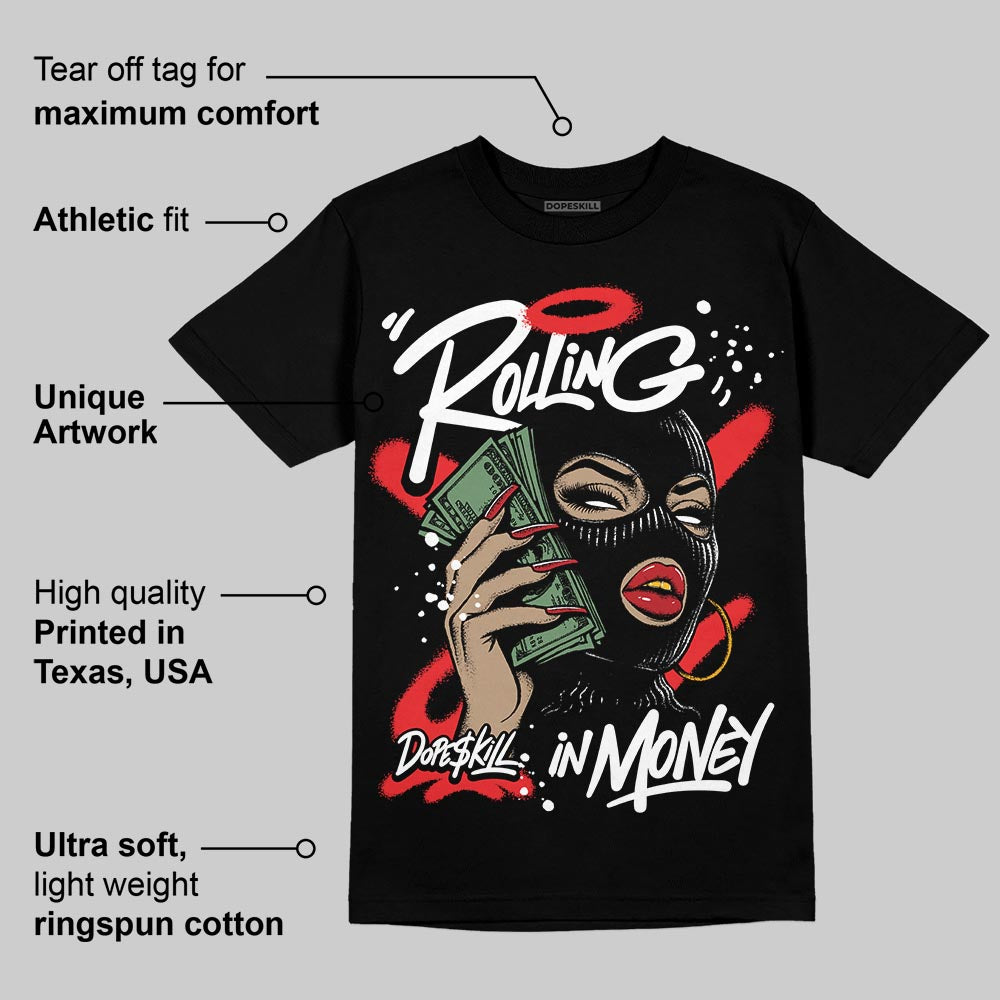 Dunk Panda White Black DopeSkill T-Shirt Rolling in Money Graphic