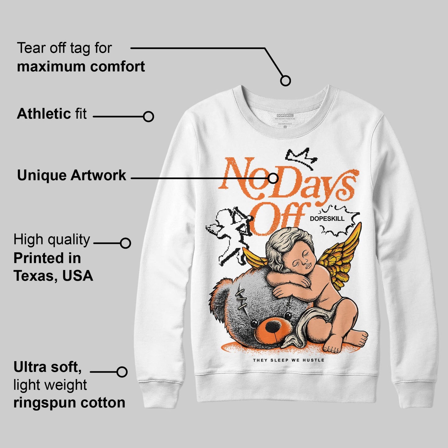 Starfish 3s DopeSkill Sweatshirt New No Days Off Graphic