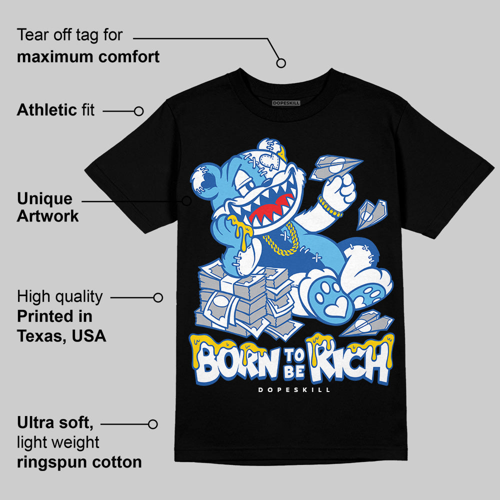 Blueberry 12s DopeSkill T-Shirt Born To Be Rich Graphic