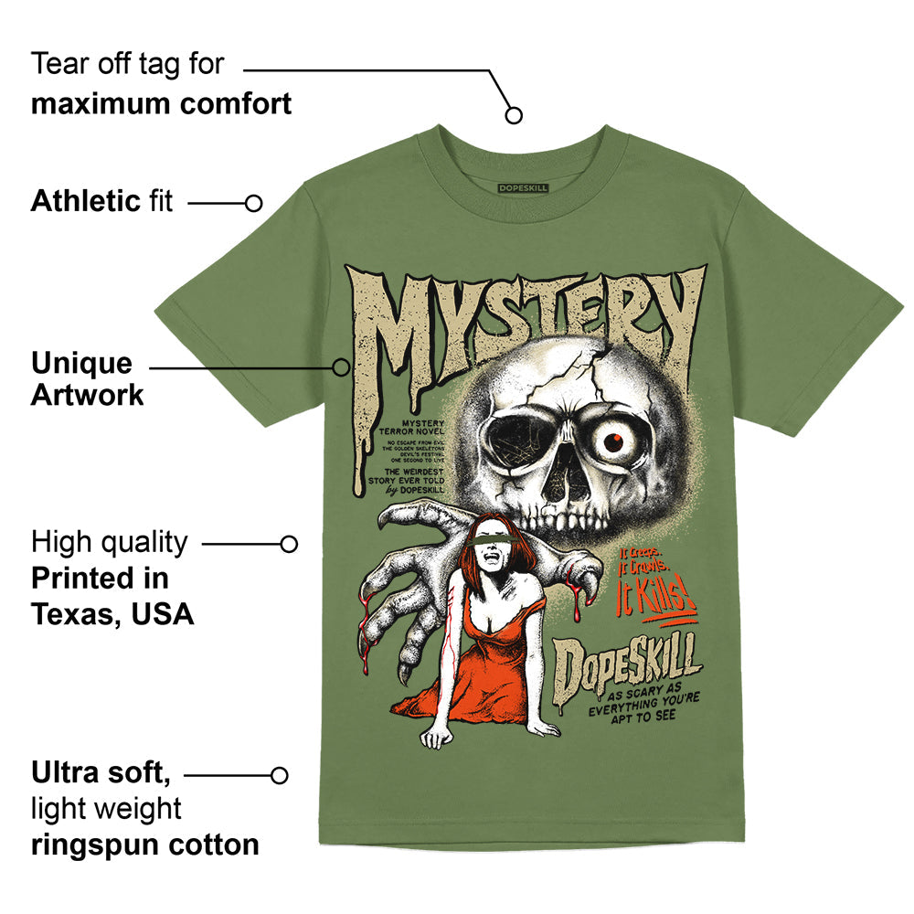 Olive Collection DopeSkill Olive T-shirt Mystery Ghostly Grasp Graphic