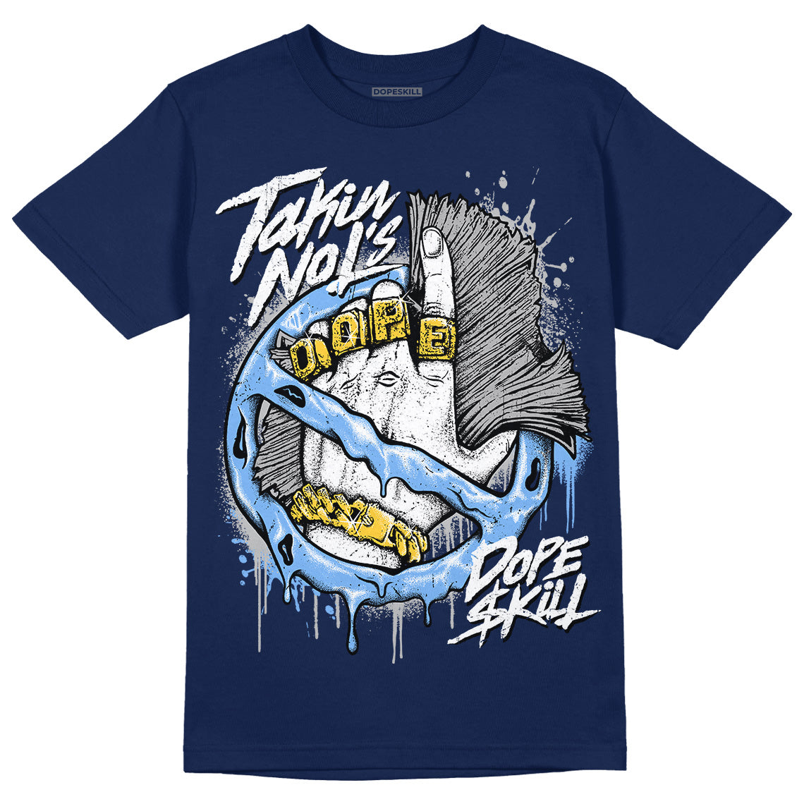 Midnight Navy 5s DopeSkill Navy T-Shirt Takin No L's Graphic