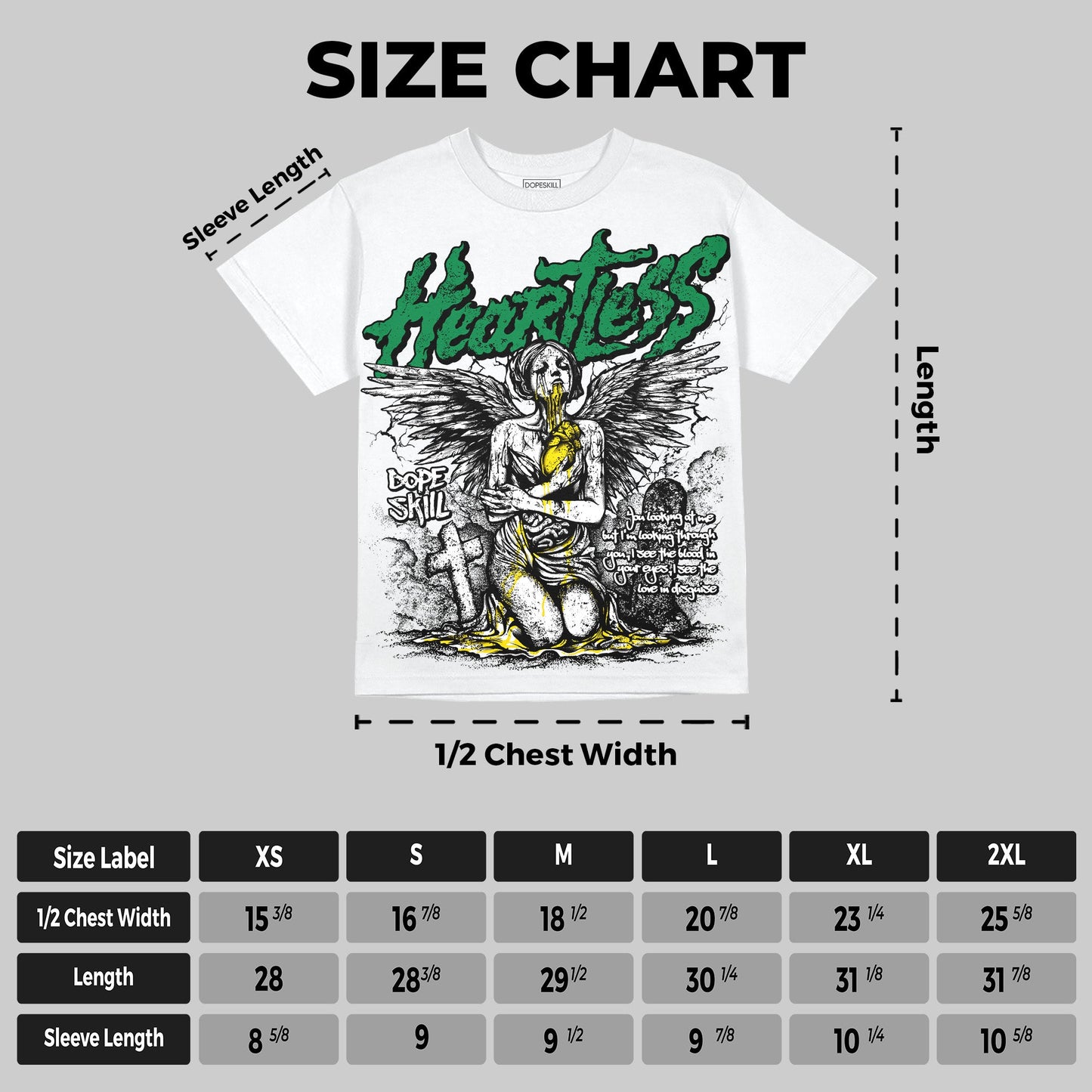 Dunk Reverse Brazil DopeSkill Oversize Print T-Shirt Heartless Graphic