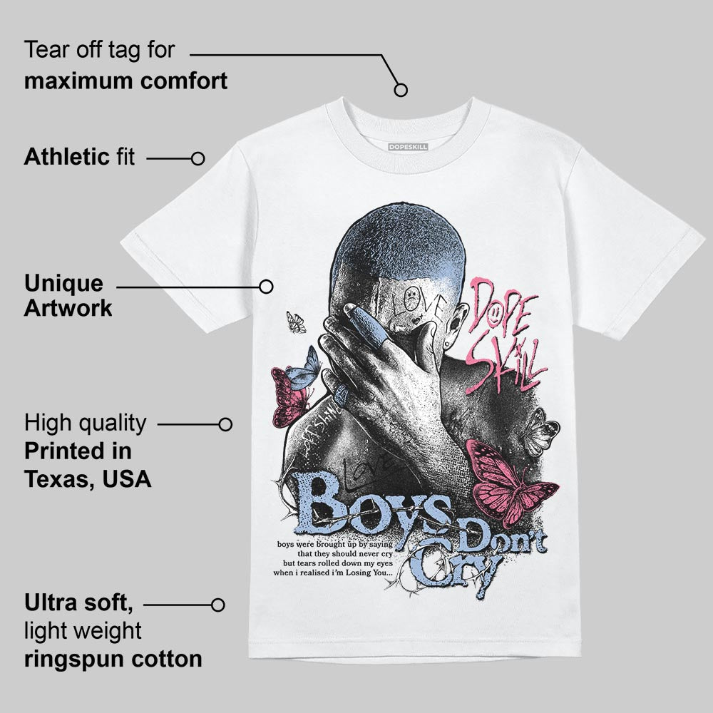 Denim Pink Glow 3s DopeSkill T-Shirt Boys Don't Cry Graphic