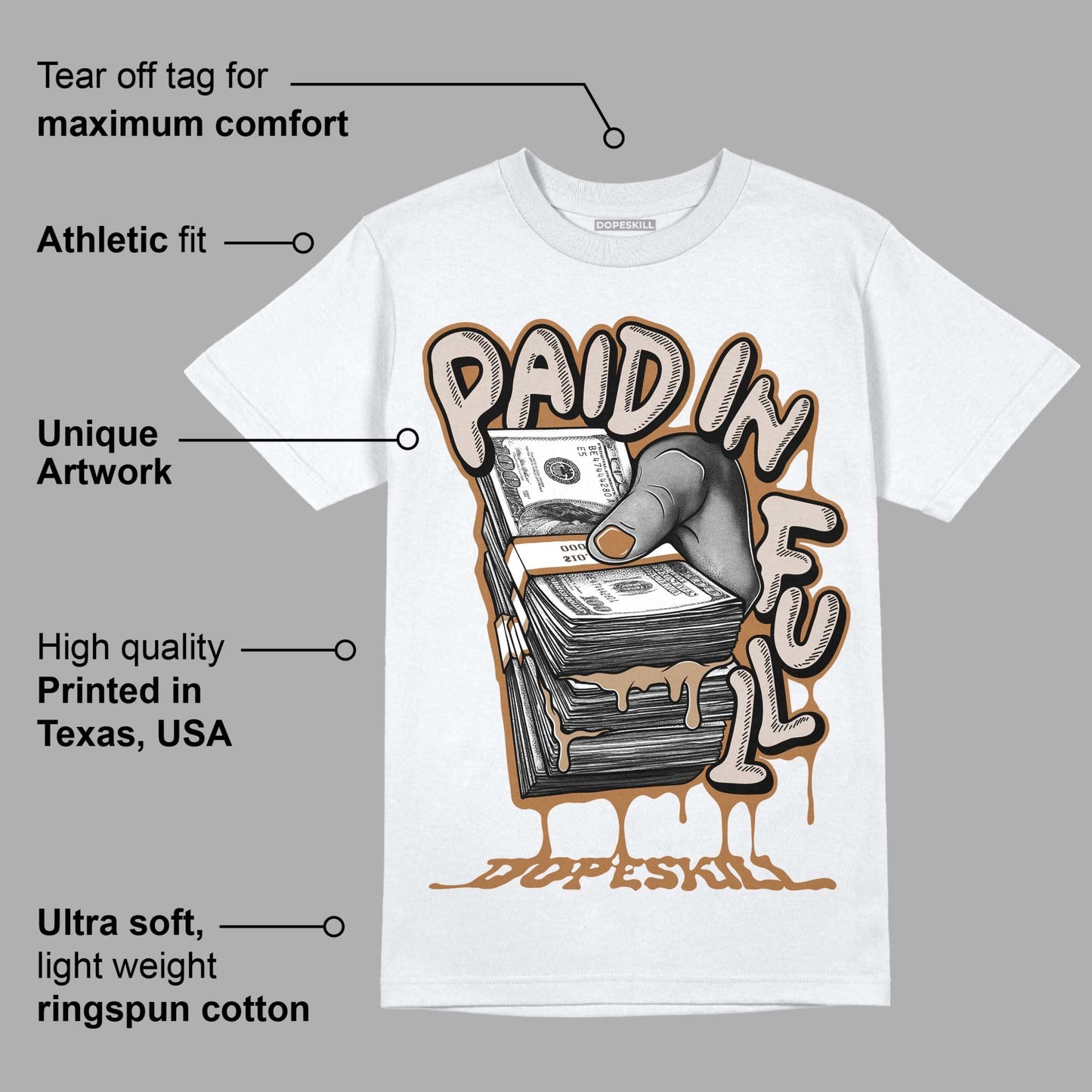 Palomino 3s DopeSkill T-Shirt Paid In Full Graphic