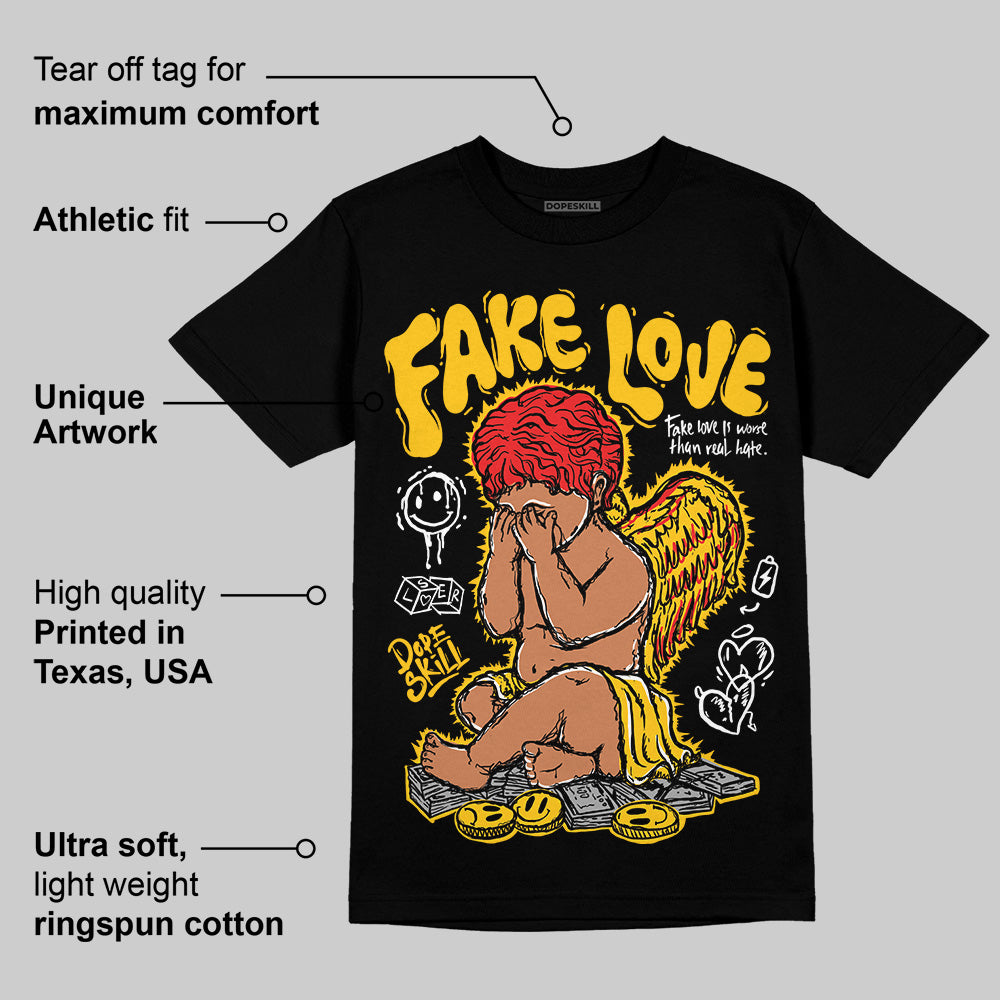Yellow Collection DopeSkill T-Shirt False Love Graphic