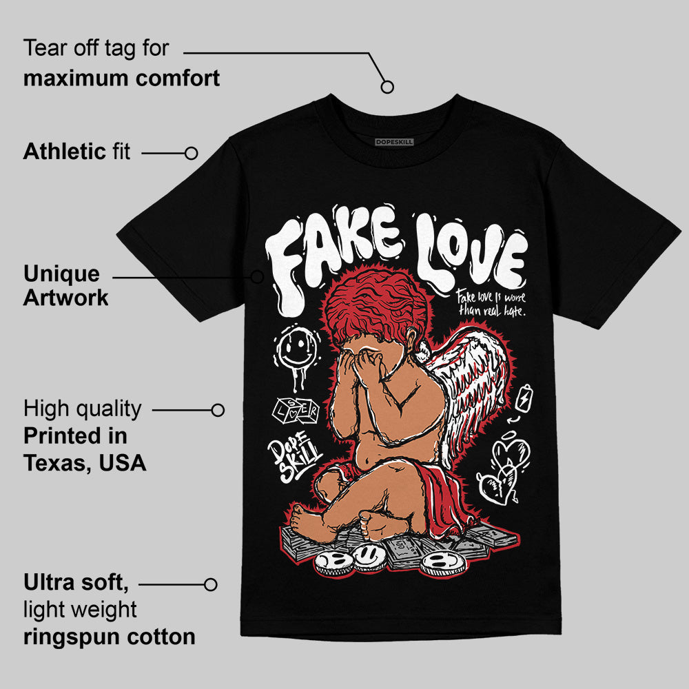 Bred Velvet 11s DopeSkill T-Shirt False Love Graphic