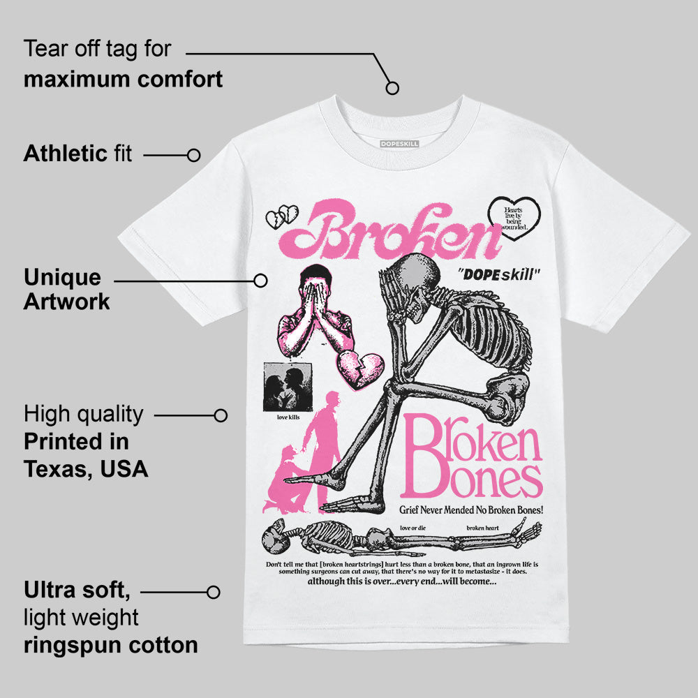 Kayano 14 Cream Sweet Pink DopeSkill T-Shirt Broken Bones Graphic