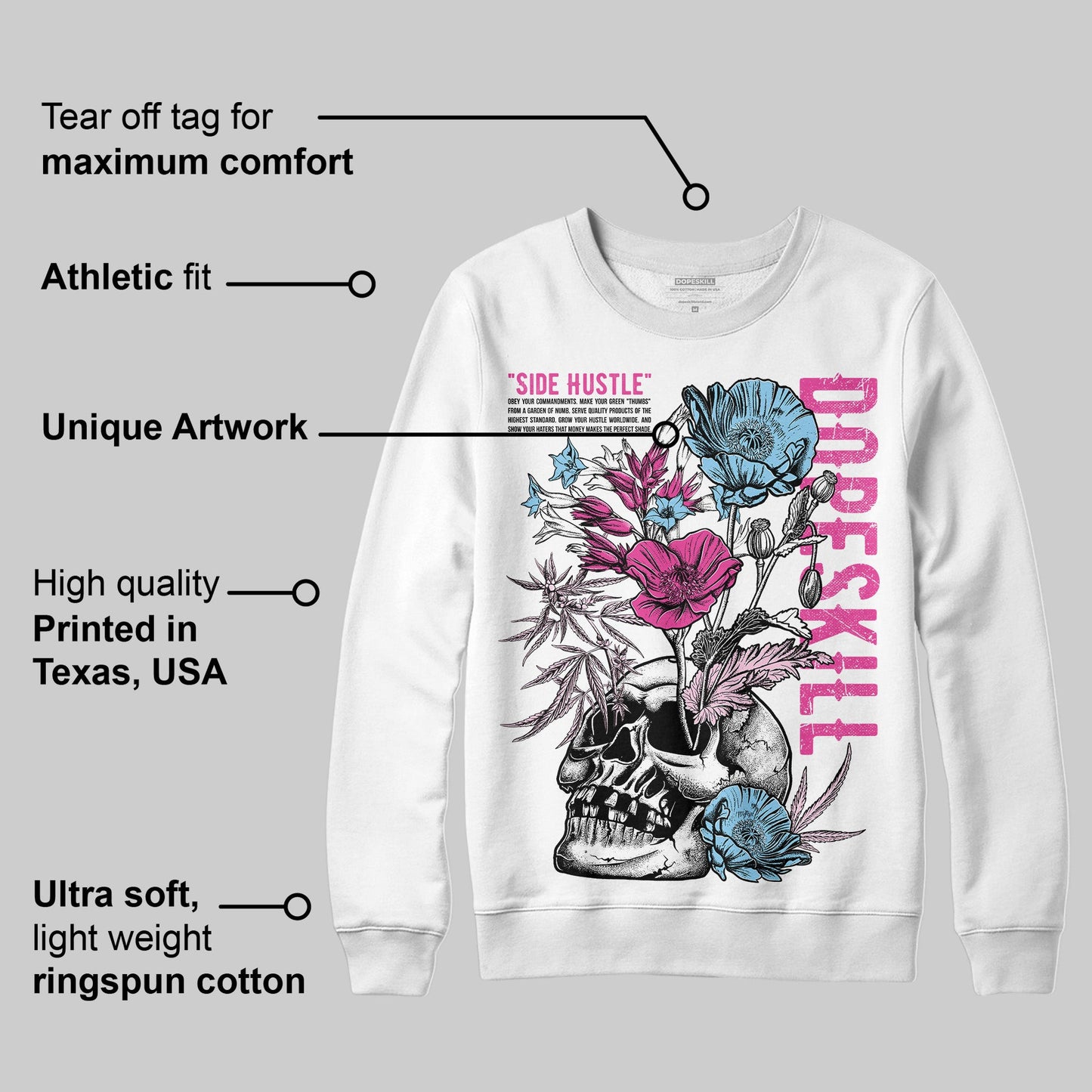 Doernbecher 6s DopeSkill Sweatshirt Side Hustle Graphic