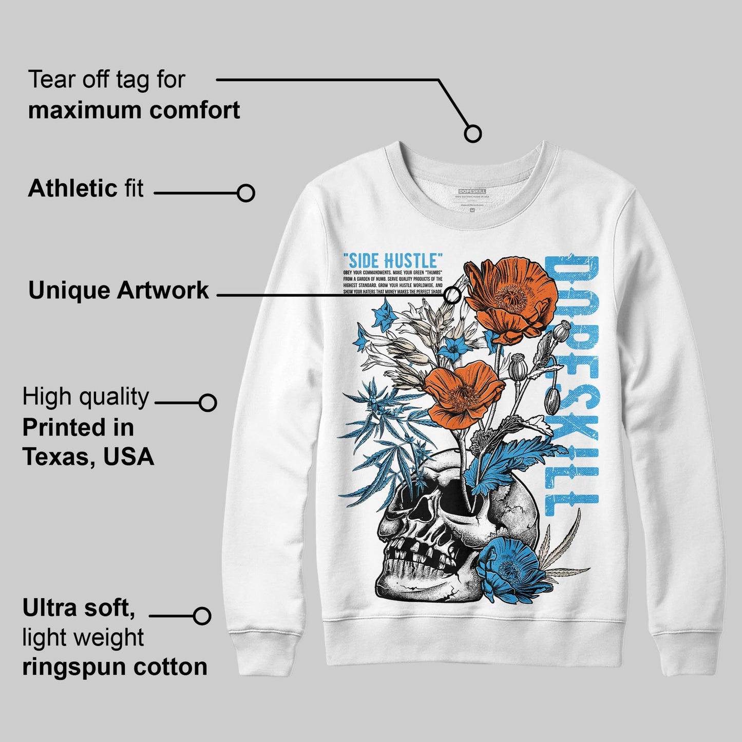 UNC Reimagined 1s DopeSkill Sweatshirt Side Hustle Graphic