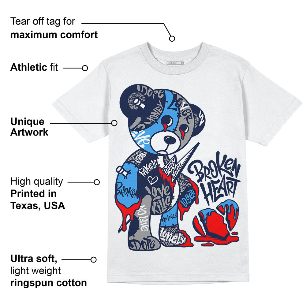 AJ Spizike White Obsidian DopeSkill T-Shirt Broken Heart Graphic