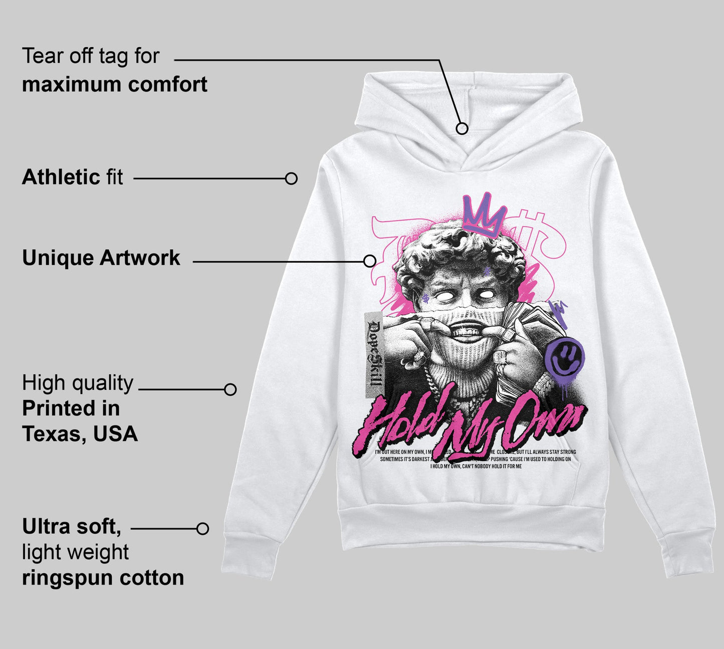 Dunk Active Fuchsia DopeSkill Hoodie Sweatshirt In My Way Graphic