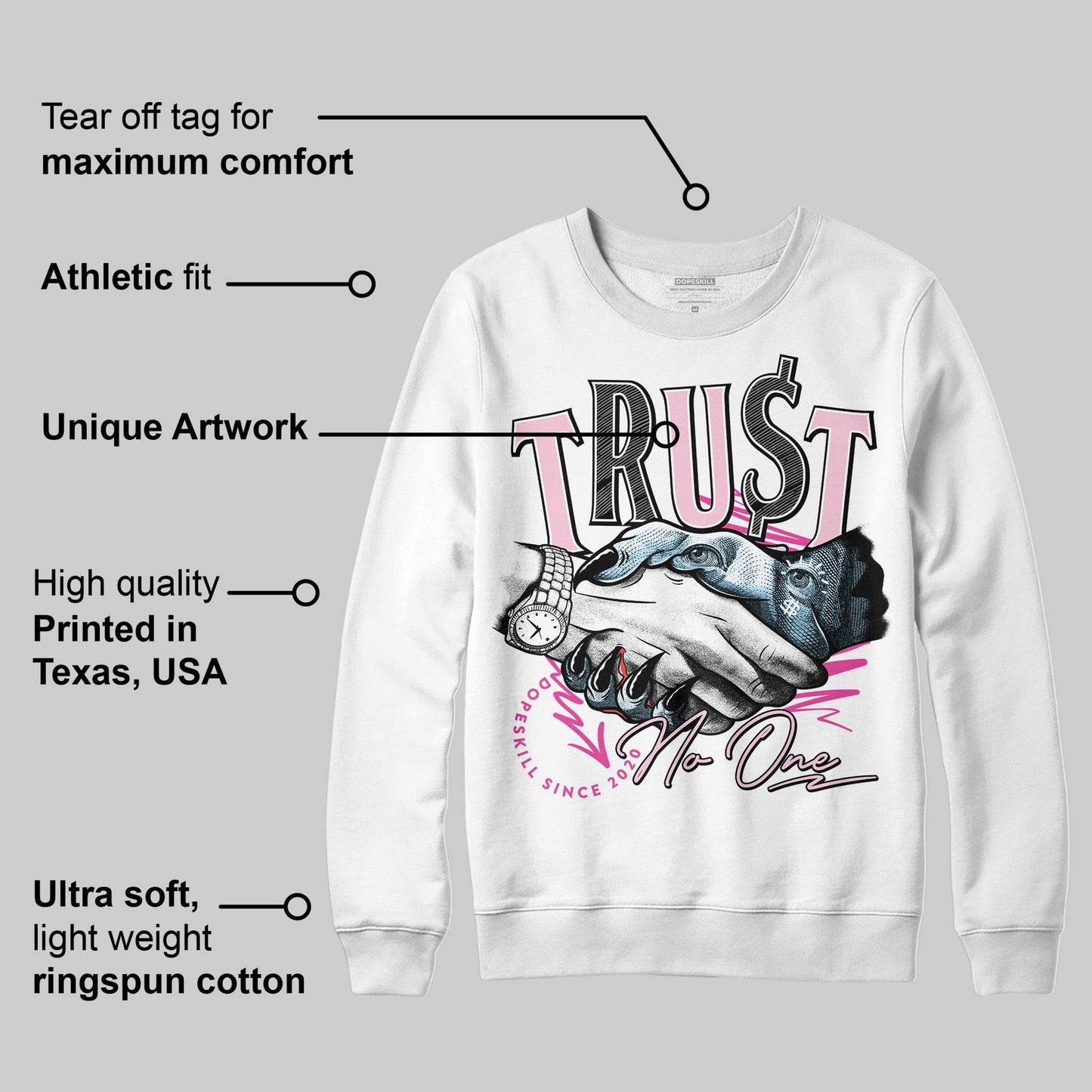 Doernbecher 6s DopeSkill Sweatshirt Trust No One Graphic