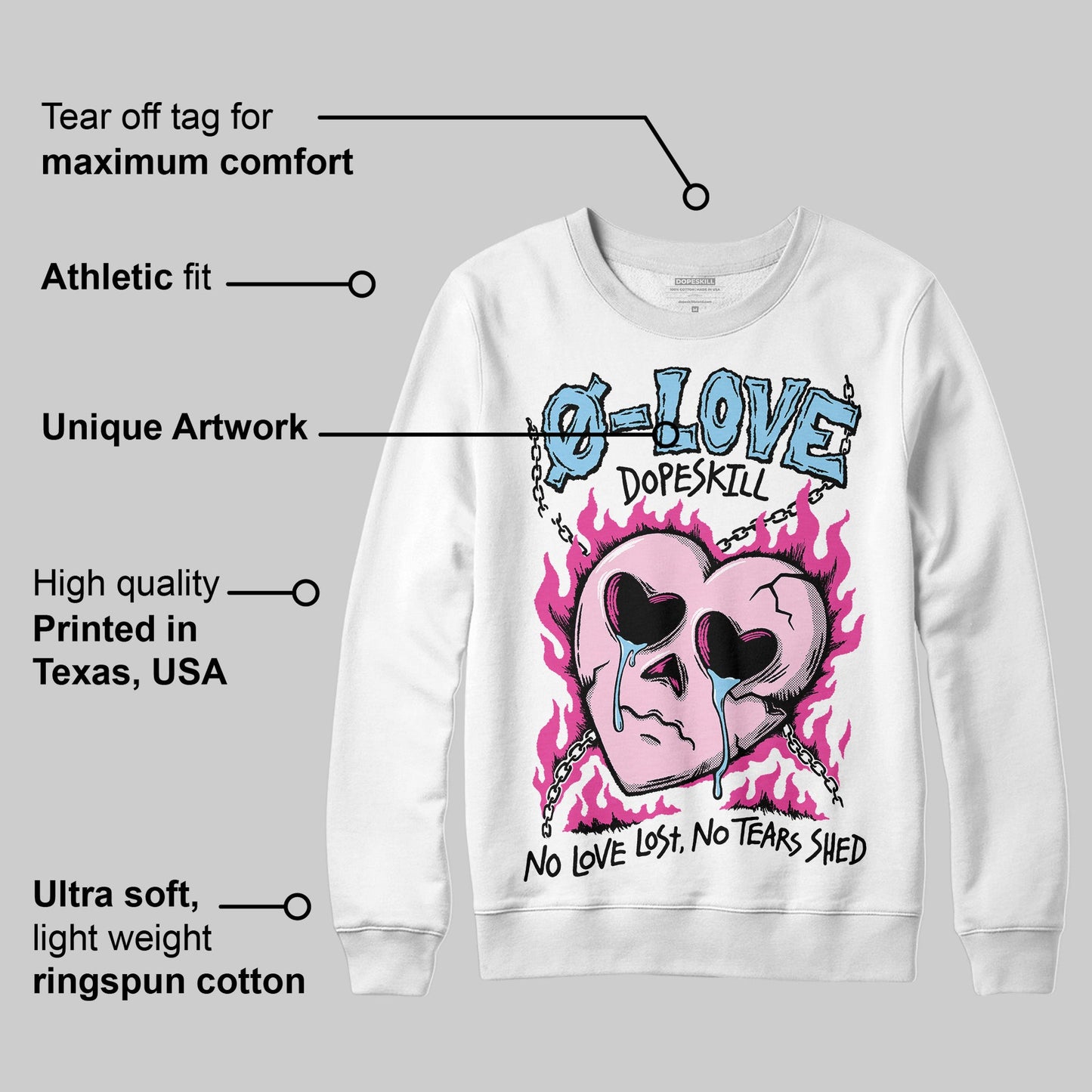 Doernbecher 6s DopeSkill Sweatshirt Crying Heart Graphic