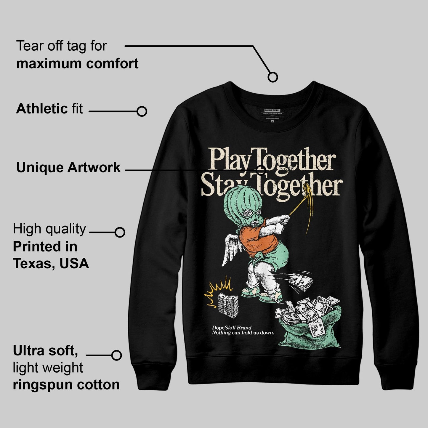 SB Dunk “Rodeo” DopeSkill Sweatshirt Play together, Stay together Graphic