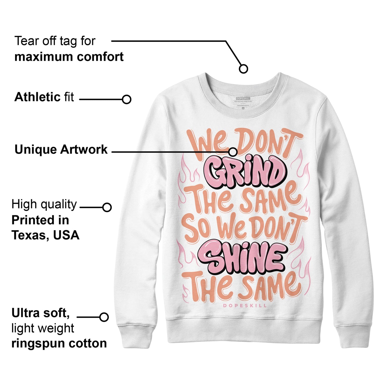 Legend Pink 11s DopeSkill Sweatshirt Grind Shine Graphic