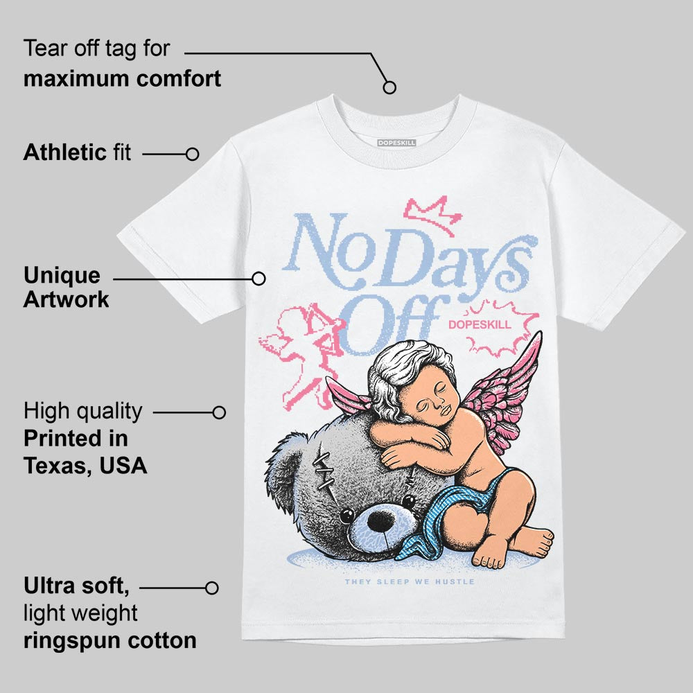 Denim Pink Glow 3s DopeSkill T-Shirt New No Days Off Graphic