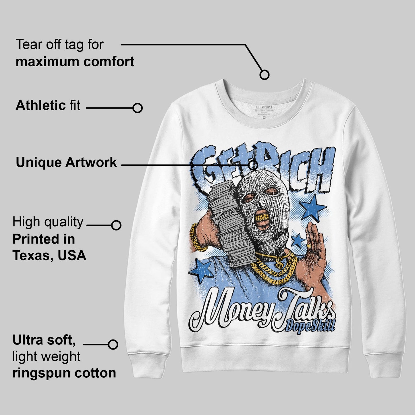 Forget Me Not 4s DopeSkill Sweatshirt Get Rich Graphic
