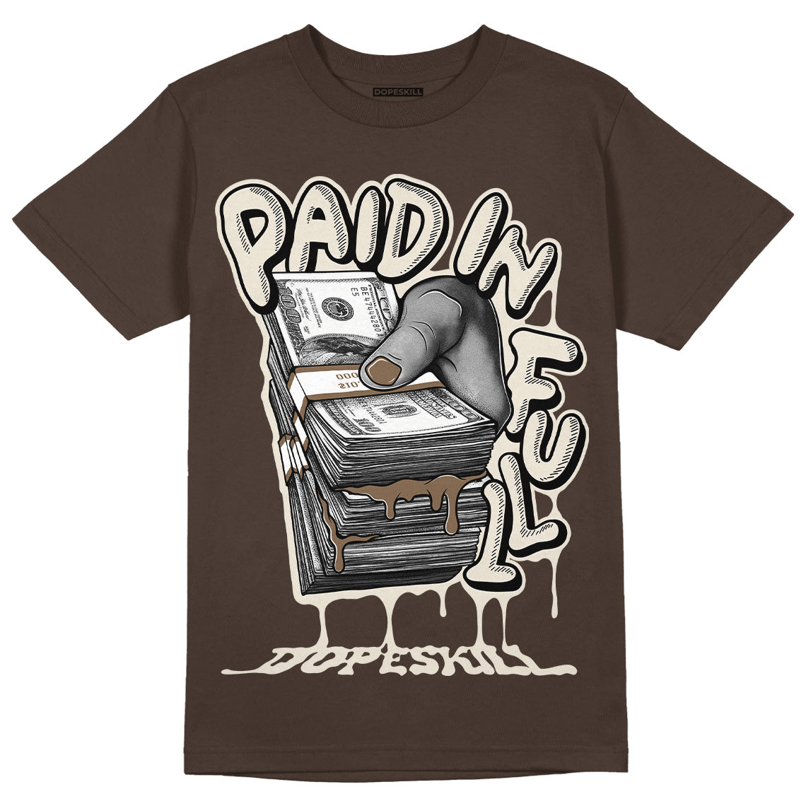 AJ 1 Low OG ‚ÄúReverse Mocha‚Äù DopeSkill Ridgerock T-shirt Paid In Full Graphic