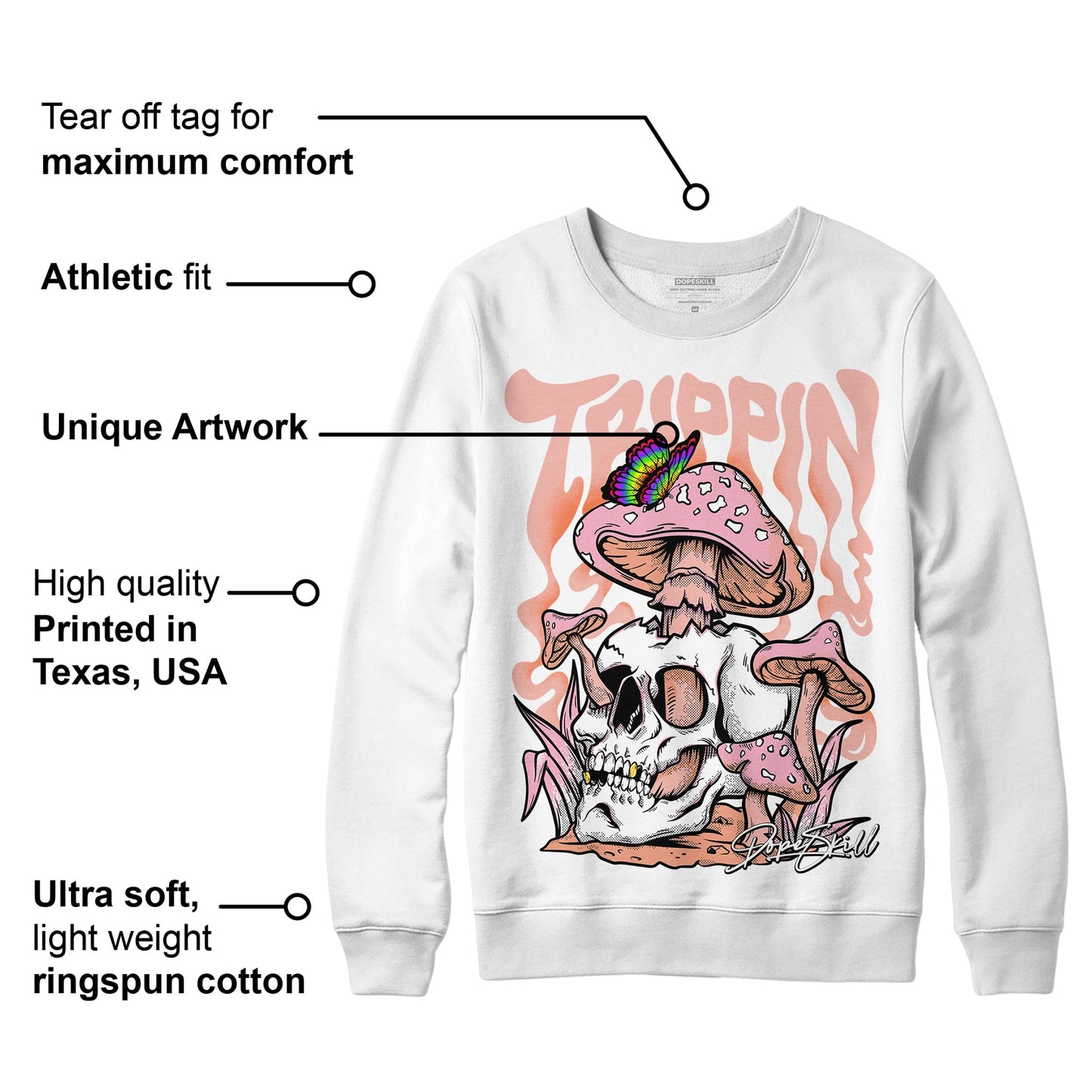 Legend Pink 11s DopeSkill Sweatshirt Trippin Graphic