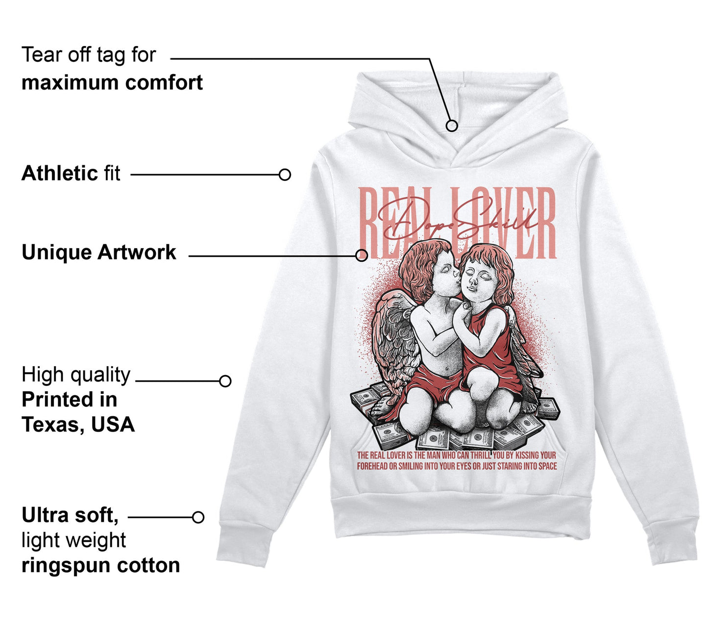 Dune Red 13s DopeSkill Hoodie Sweatshirt Real Lover Graphic