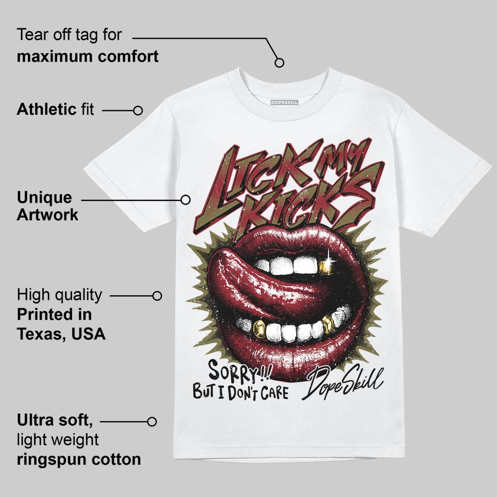 Dunk Dark Team Red/Burgundy Crush DopeSkill T-Shirt Lick My Kicks Graphic