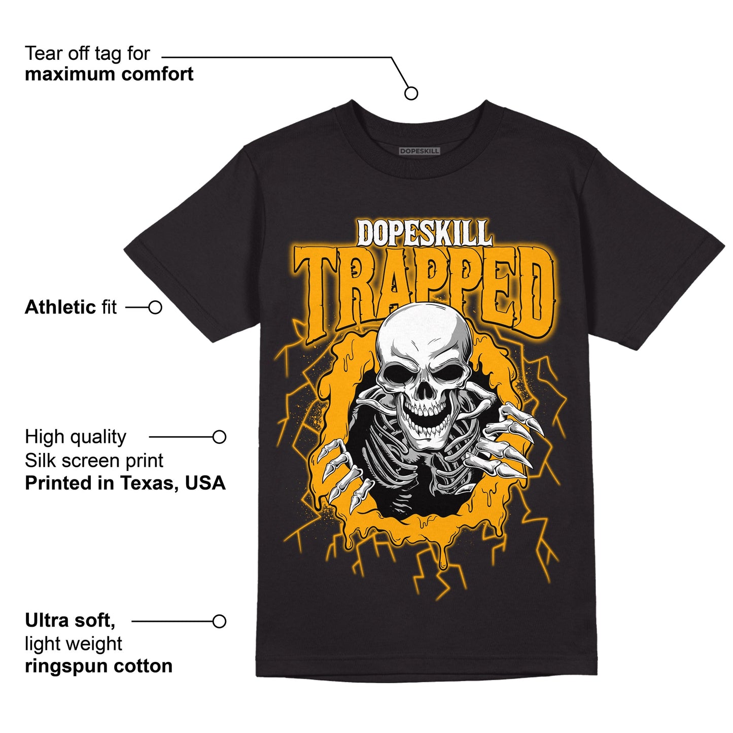 Black Taxi 12s DopeSkill T-Shirt Trapped Halloween Graphic