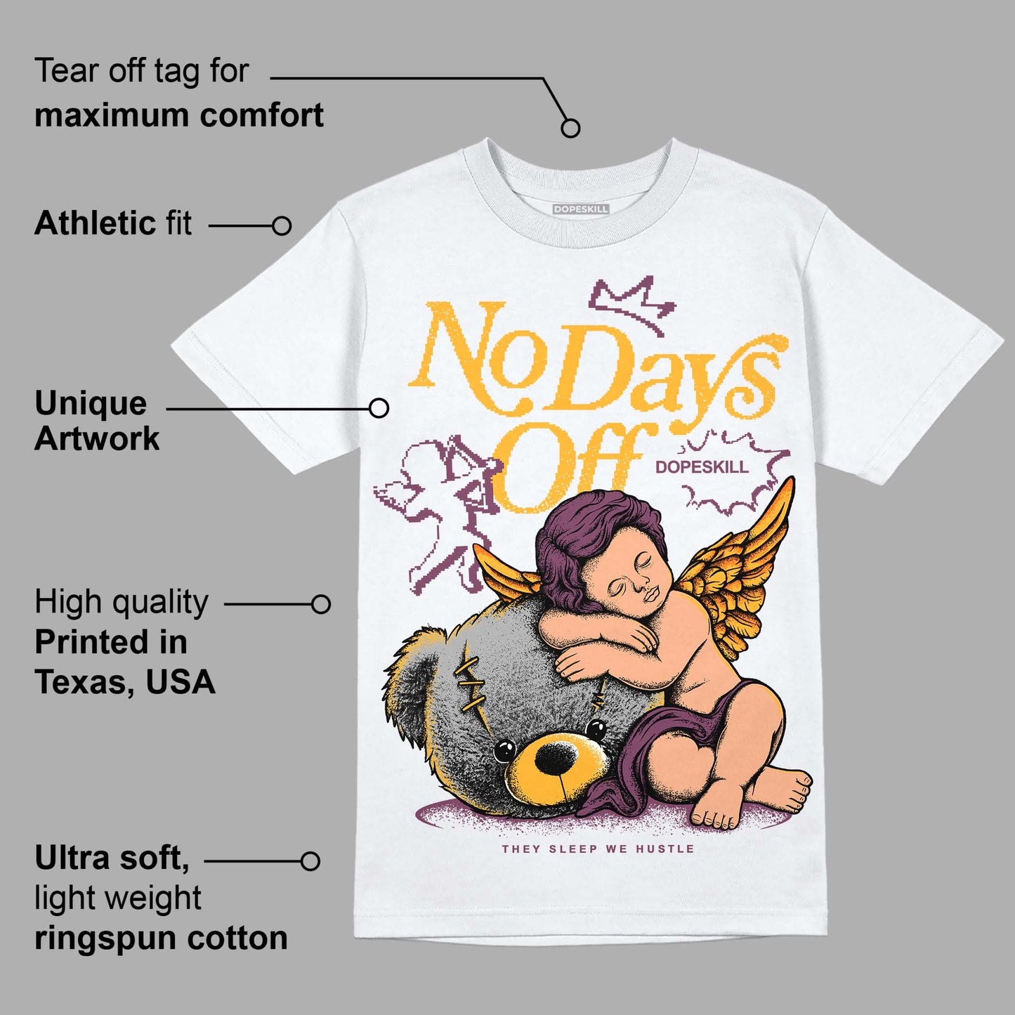 Brotherhood 1s High OG DopeSkill T-Shirt New No Days Off Graphic