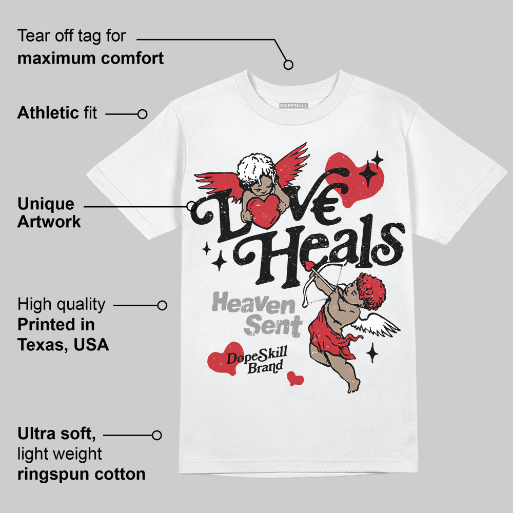 Bred 11s DopeSkill T-Shirt New Love Heals Graphic